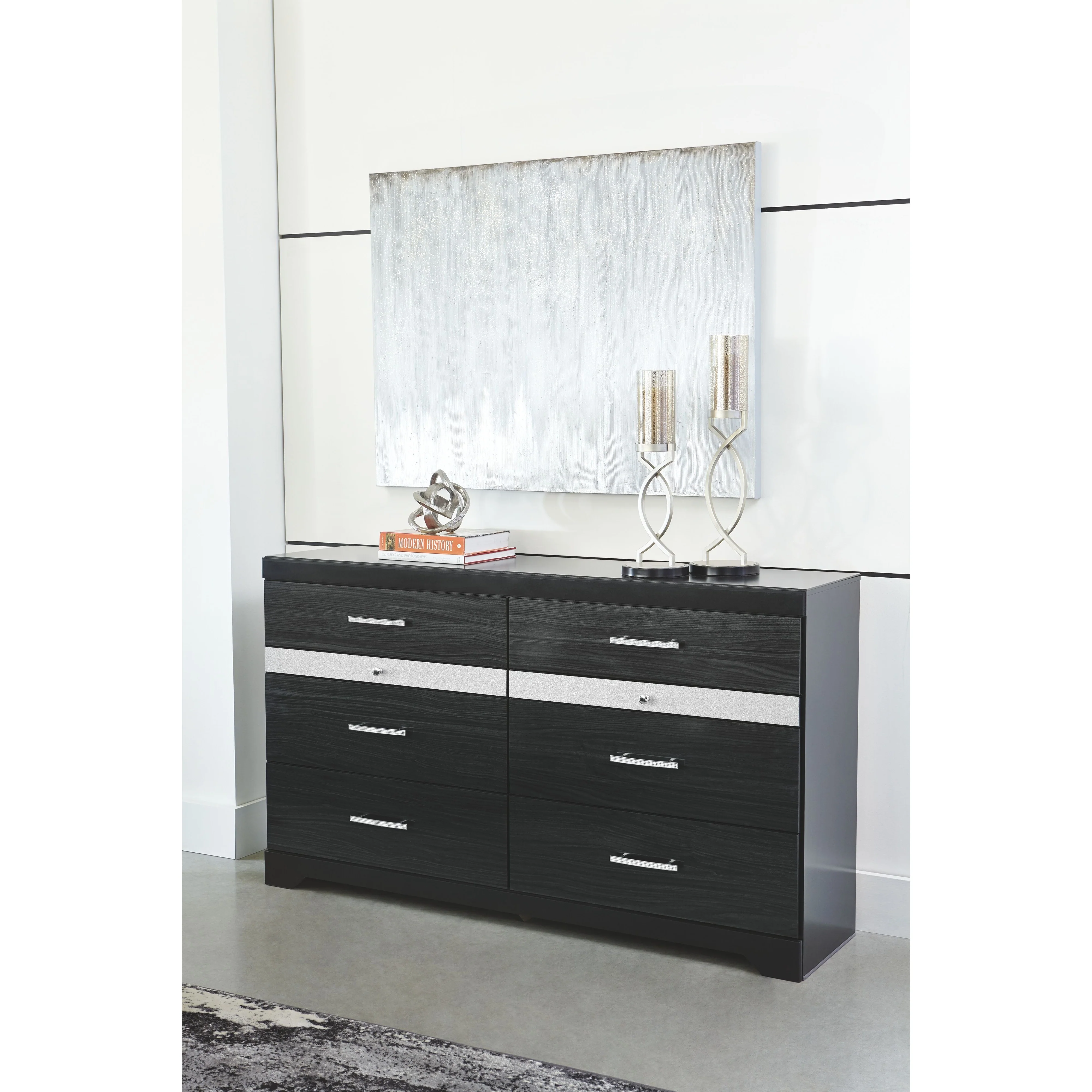 Starberry - Black - Eight Drawer Dresser - Image 3