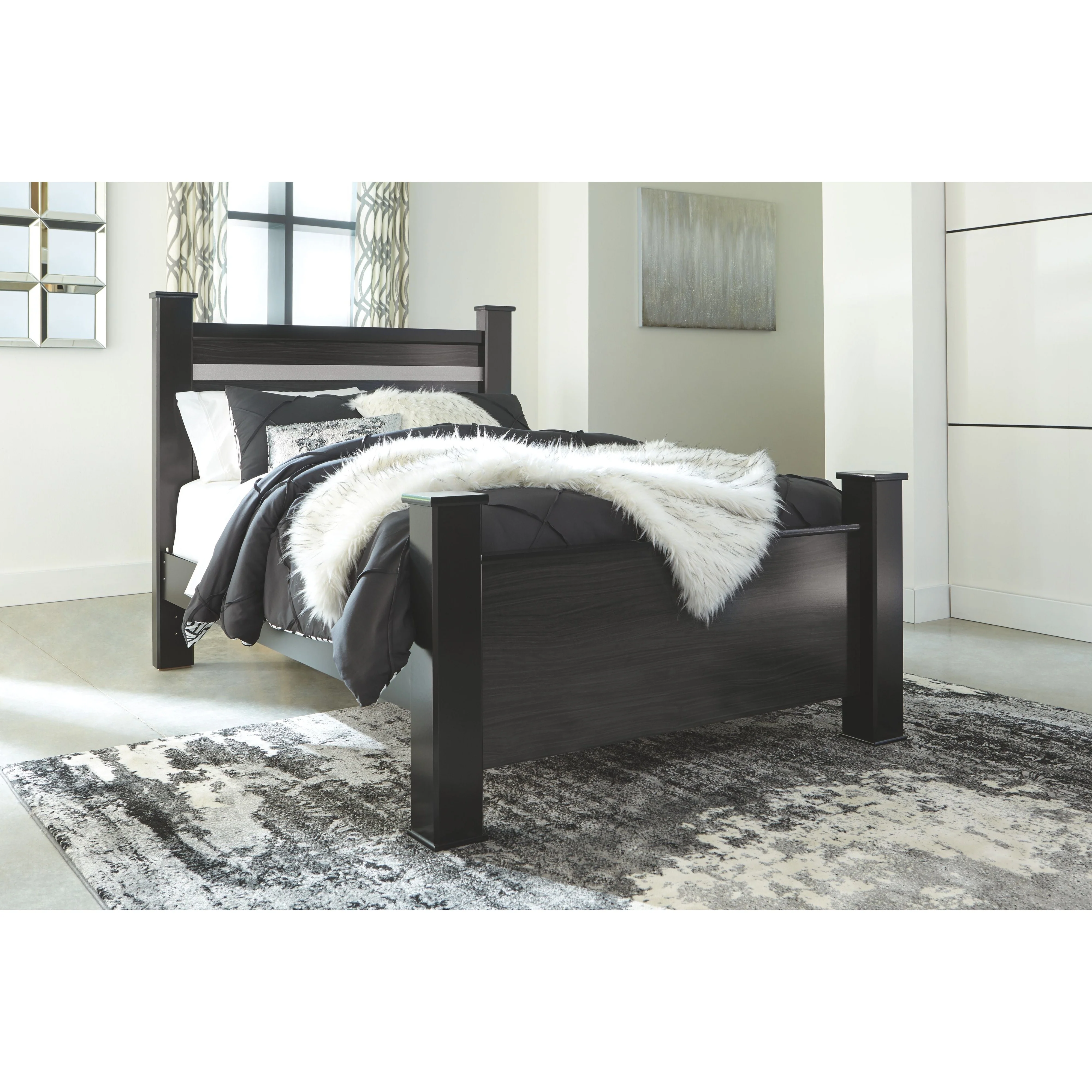 Starberry - Black - Queen Poster Bed