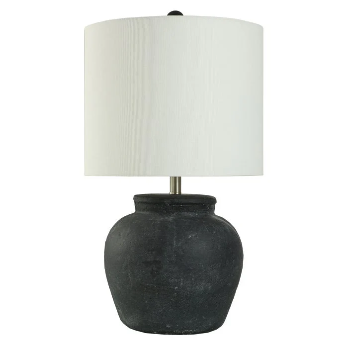 StyleCraft Arlo Cotta Rustic Cement Table Lamp in a Distressed Cream 26.5"H