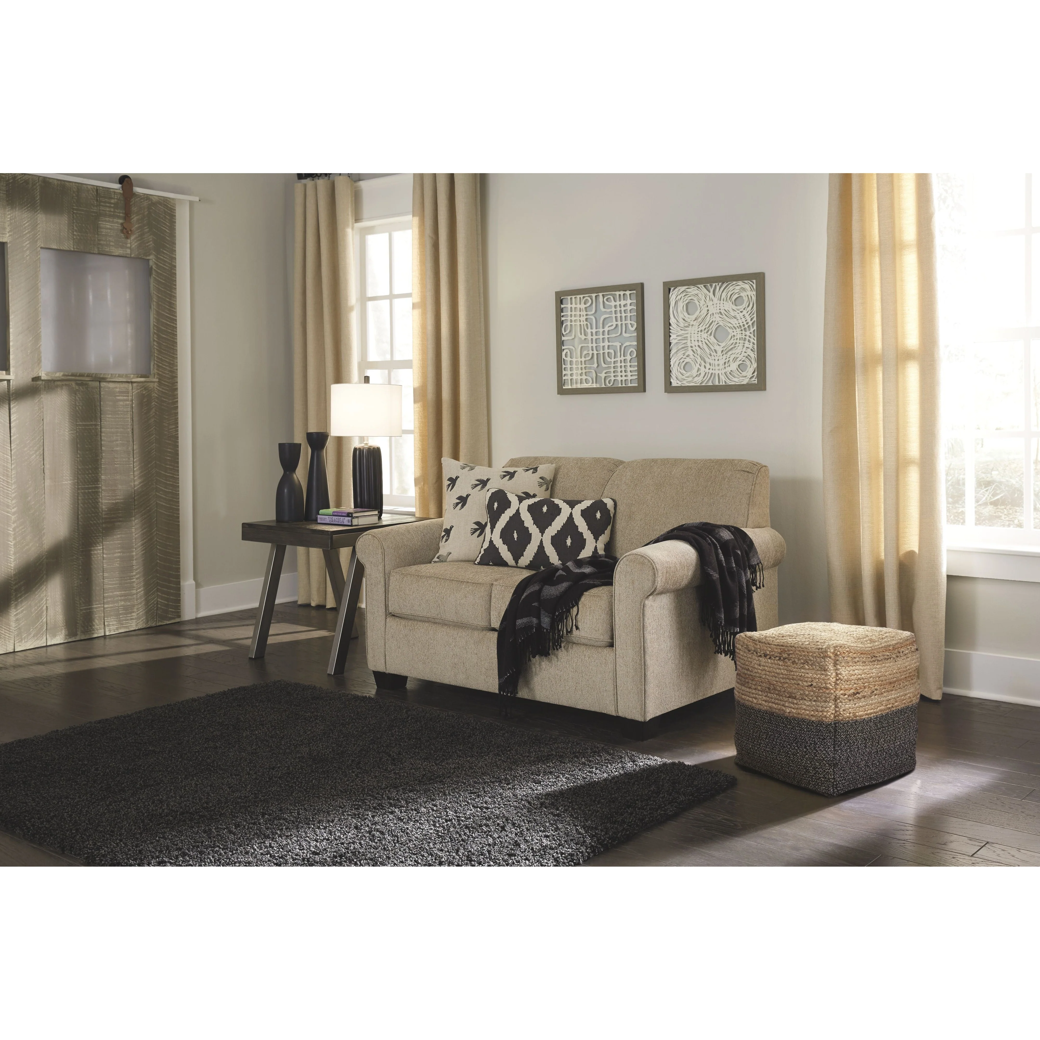 Sweed - Natural/black - Pouf - Rectangular - Image 4