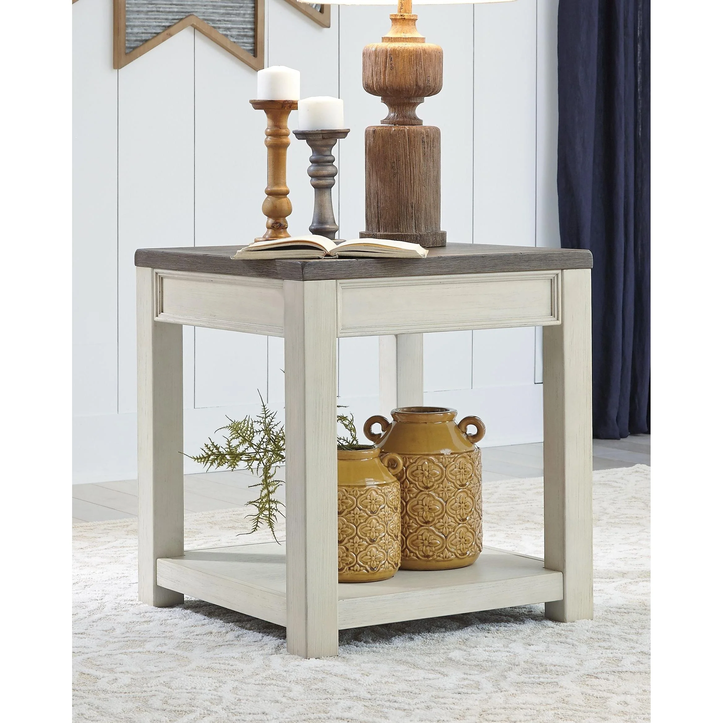 Bolanburg - Brown/white - Square End Table - Image 8