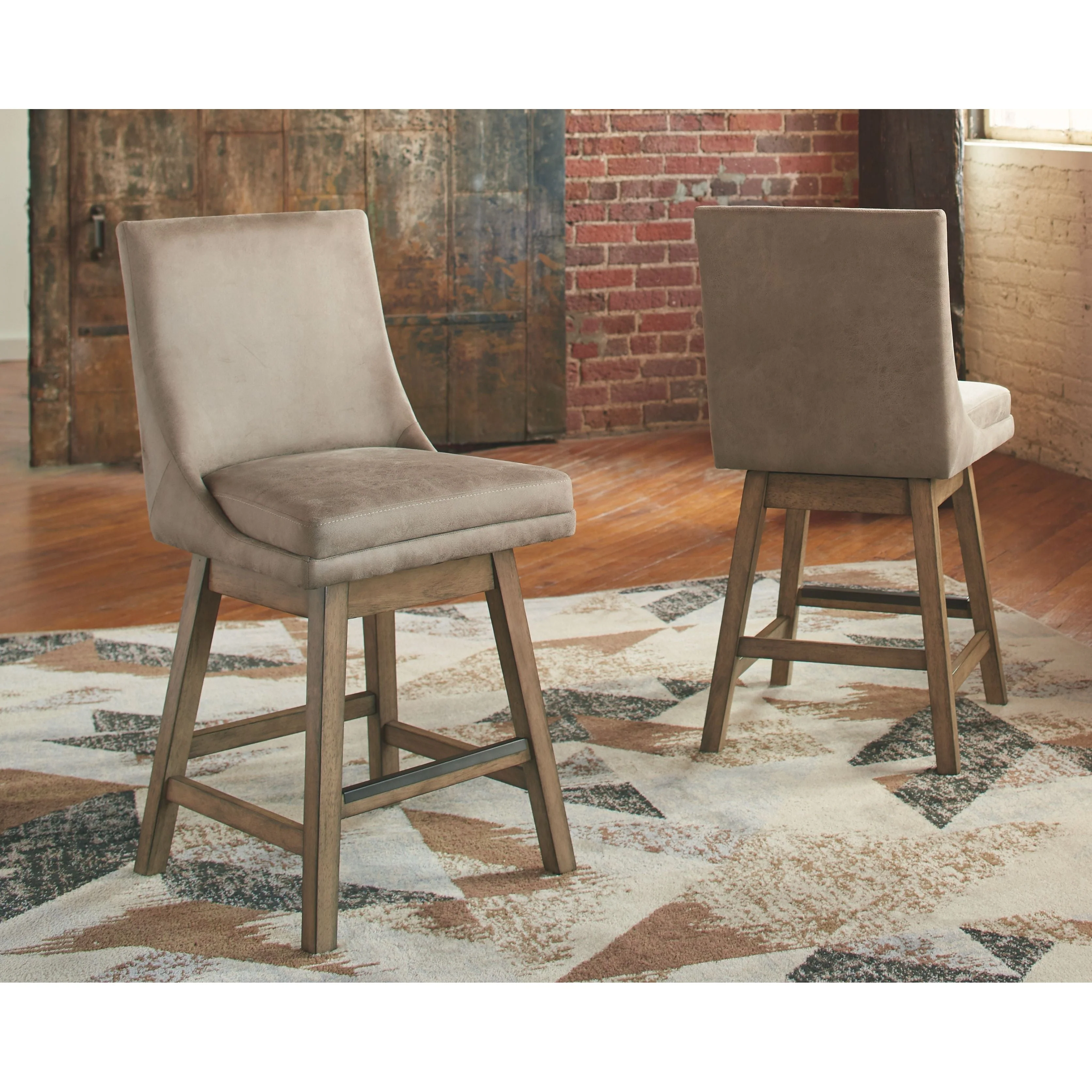 Tallenger - Beige - Counter Height Bar Stool (set Of 2) - Image 2