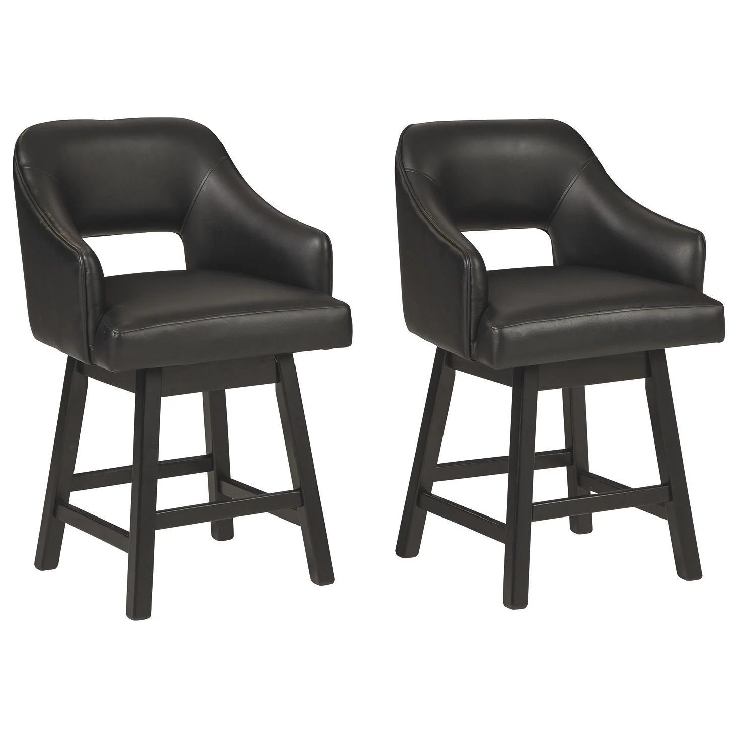 Tallenger - Black/dark Brown - Counter Height Bar Stool (set Of 2)