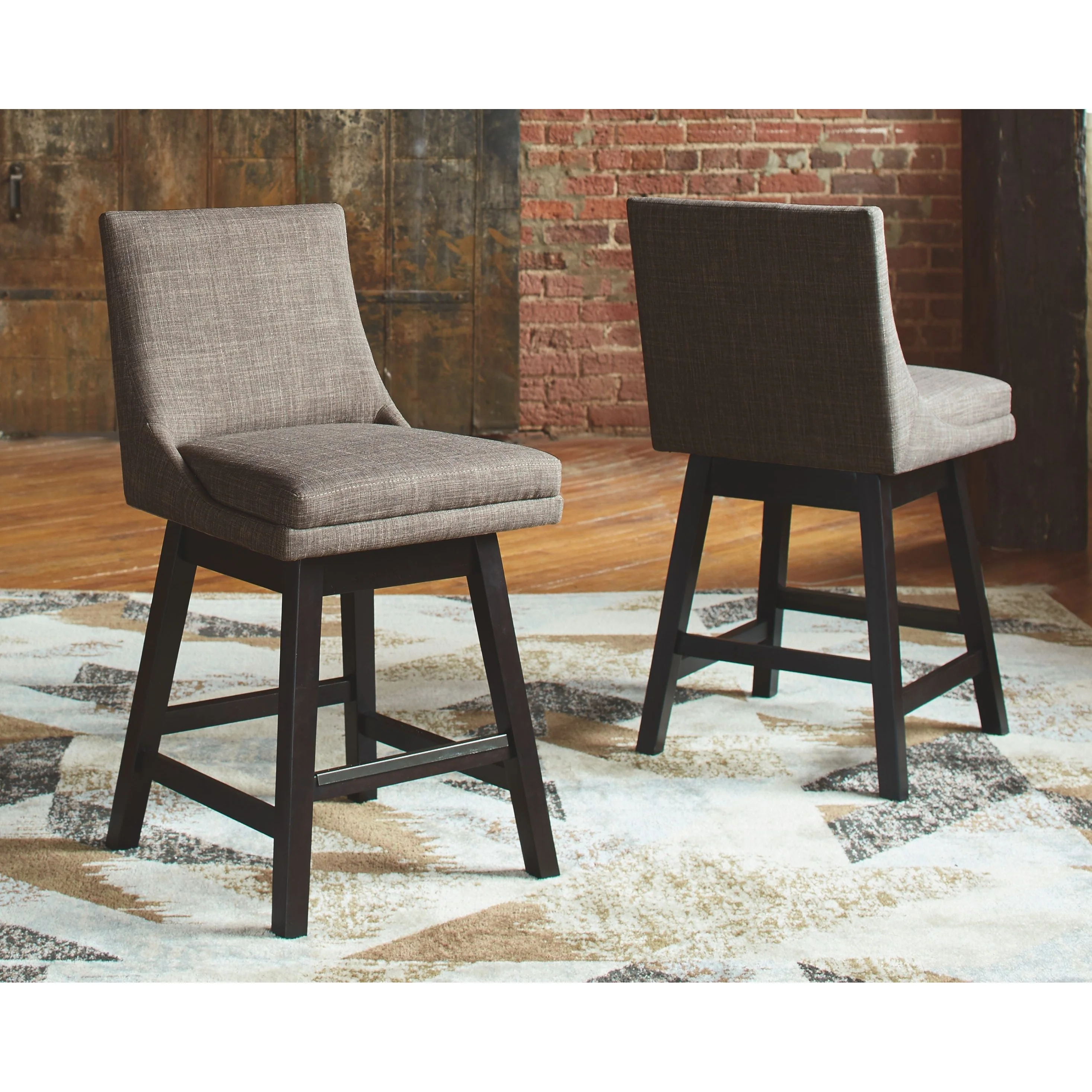 Tallenger - Light Gray - Uph Swivel Barstool (2/cn) - Image 2