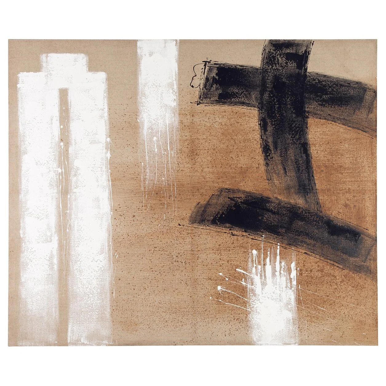 Tamland - Linen/white/black - Wall Art