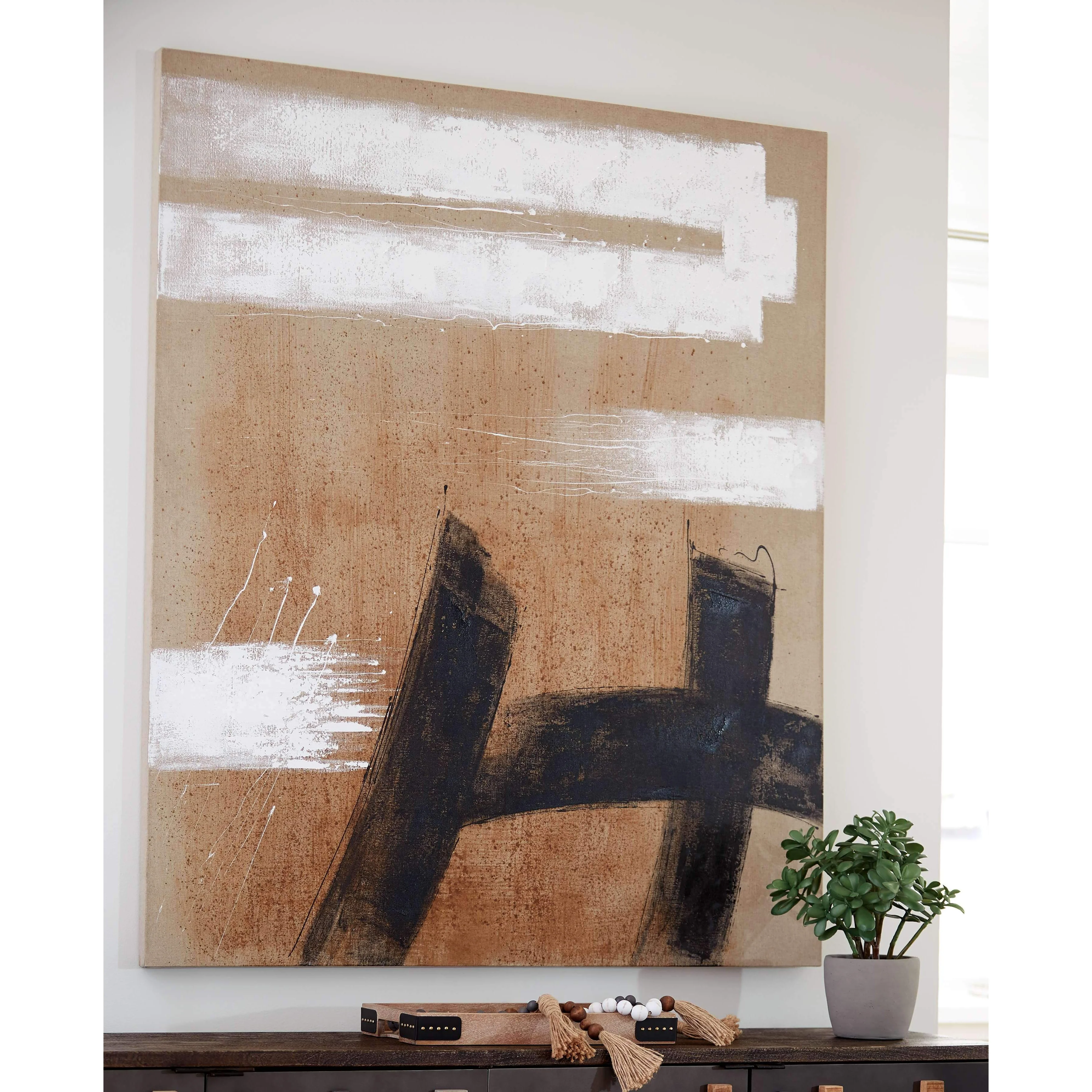 Tamland - Linen/white/black - Wall Art - Image 2