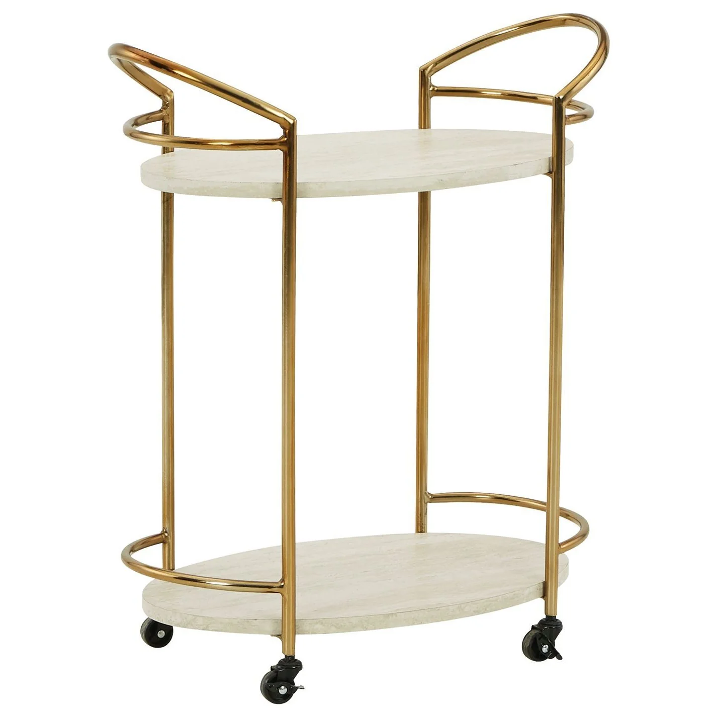 Tarica - Cream/gold Finish - Bar Cart