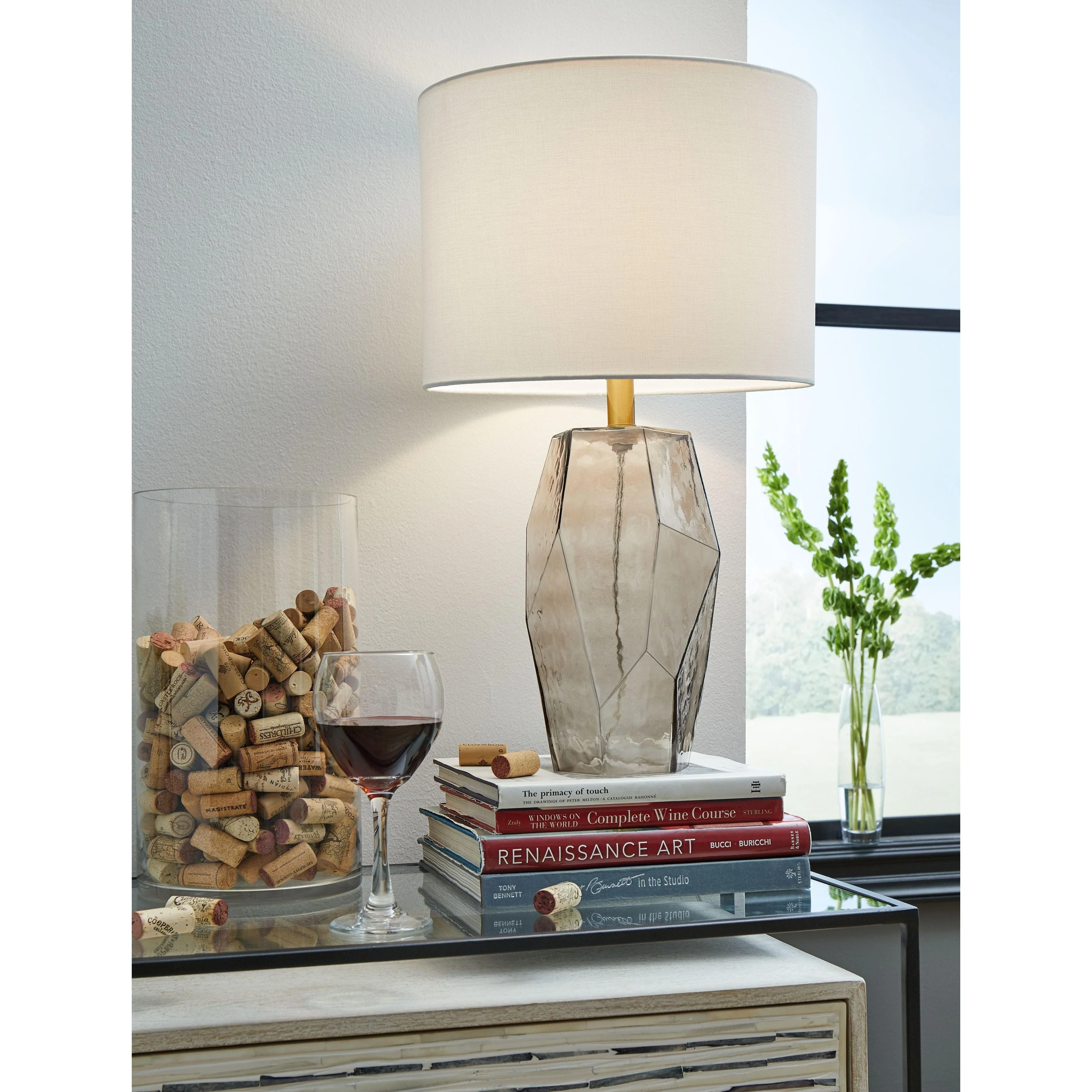 Taylow - Gray - Glass Table Lamp (1/cn) - Image 2