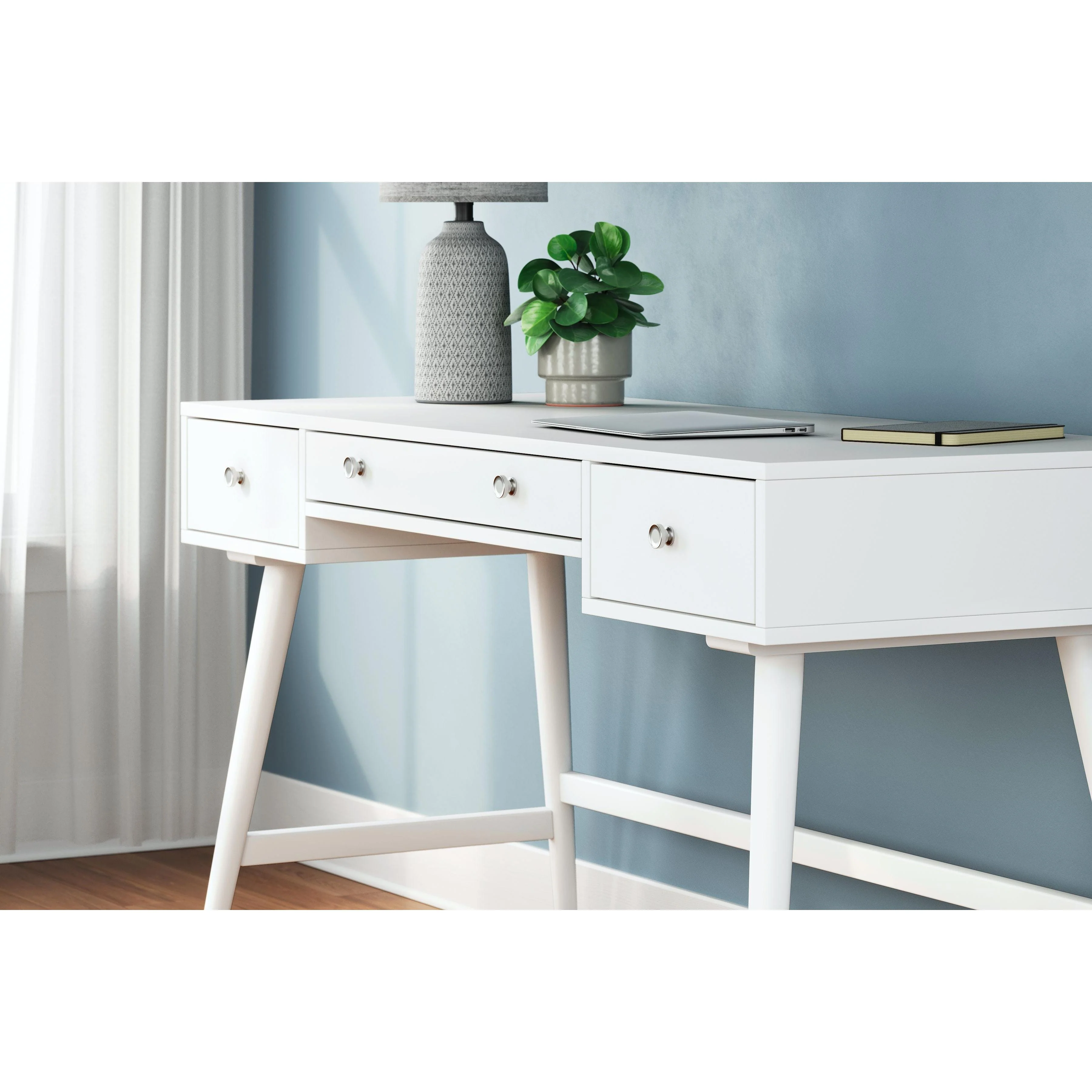 Thadamere - White - Home Office Desk - Image 9