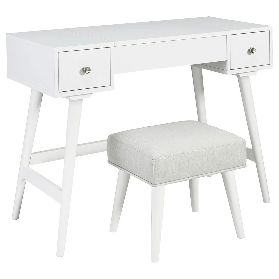 Thadamere - White - Vanity/uph Stool (2/cn)