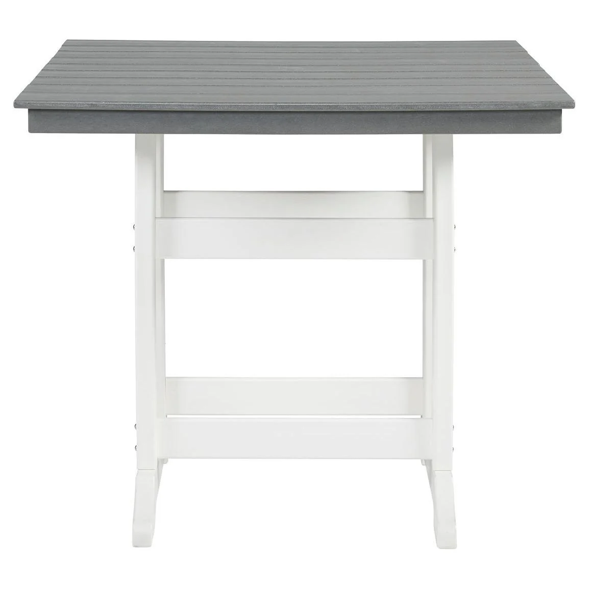 Transville - Gray/white - Square Counter Tbl W/umb Opt - Image 3