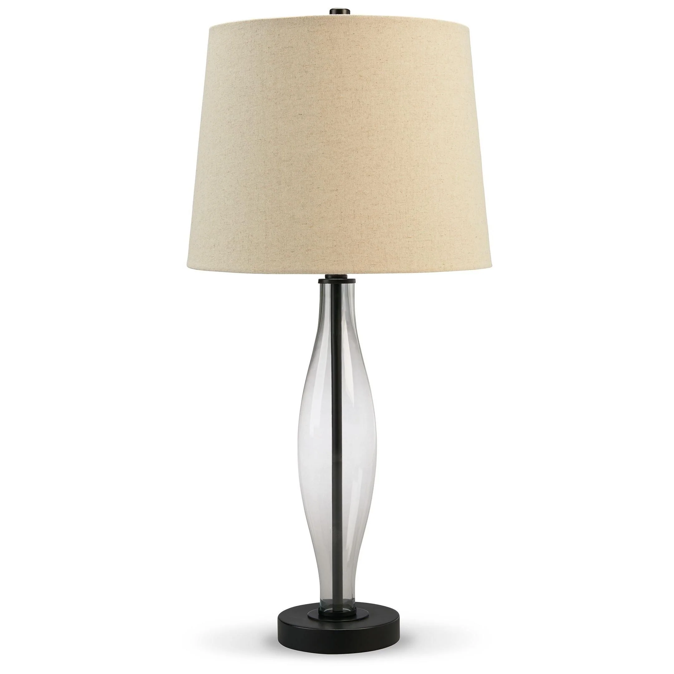 Travisburg - Clear/black - Glass Table Lamp (2/cn)