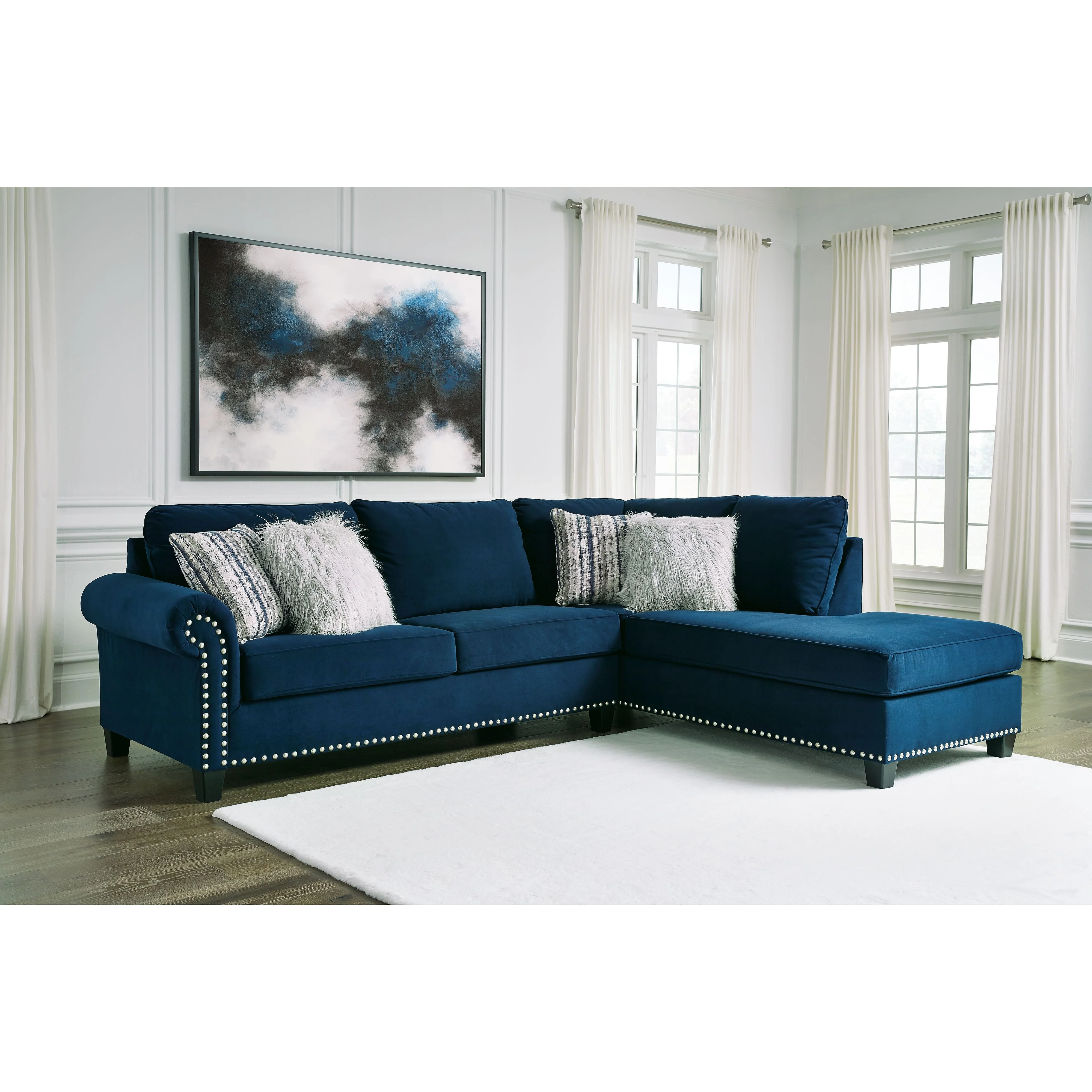 Trendle - Ink - Left Arm Facing Sofa 2 Pc Sectional