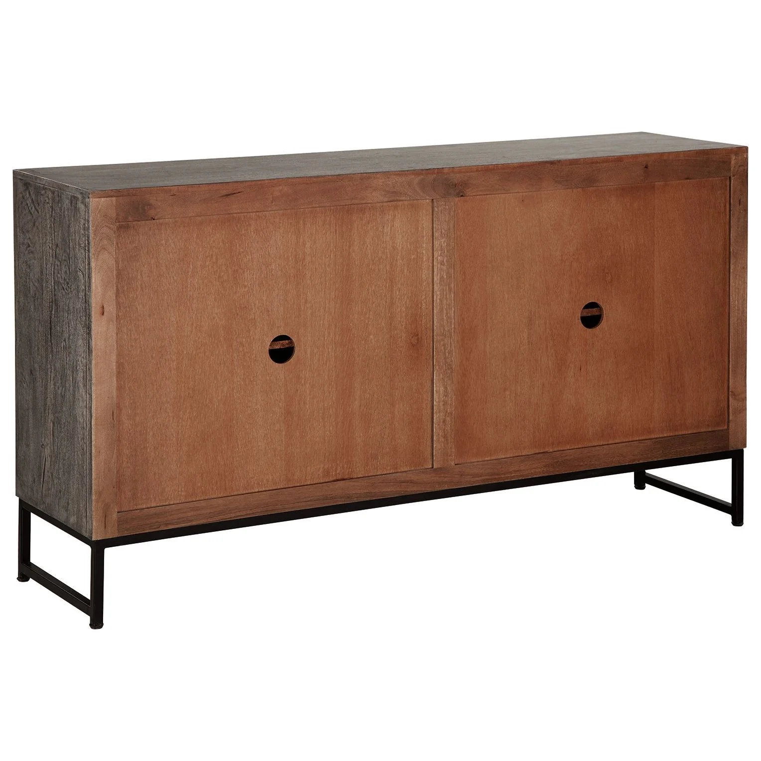 Treybrook - Distressed Gray - 4 Door Accent Cabinet - Image 6