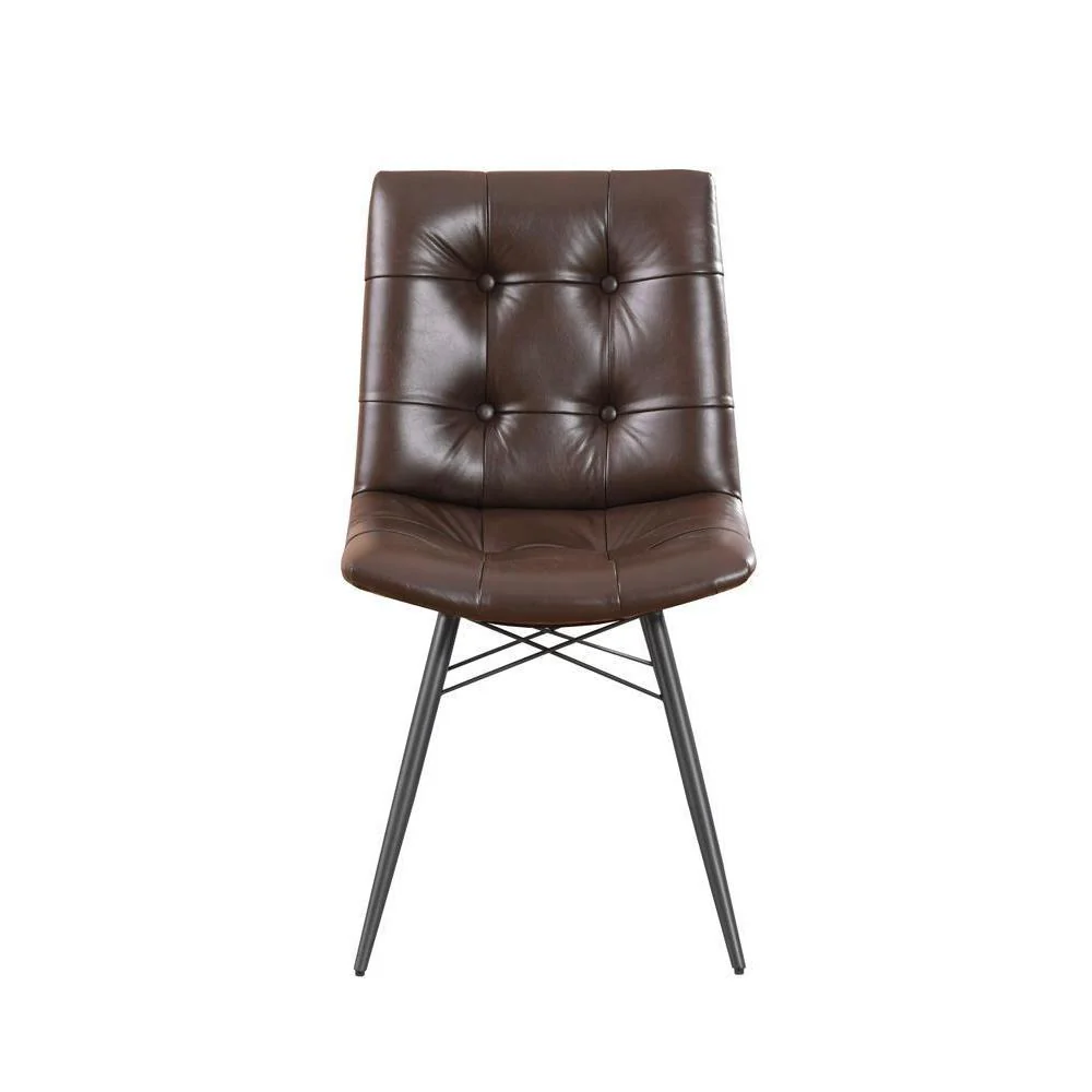 Tufted Side Chair (set Of 4) - Brown - Image 3