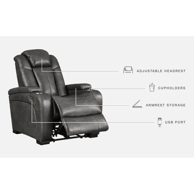 Turbulance - Quarry - Pwr Recliner/adj Headrest - Image 4