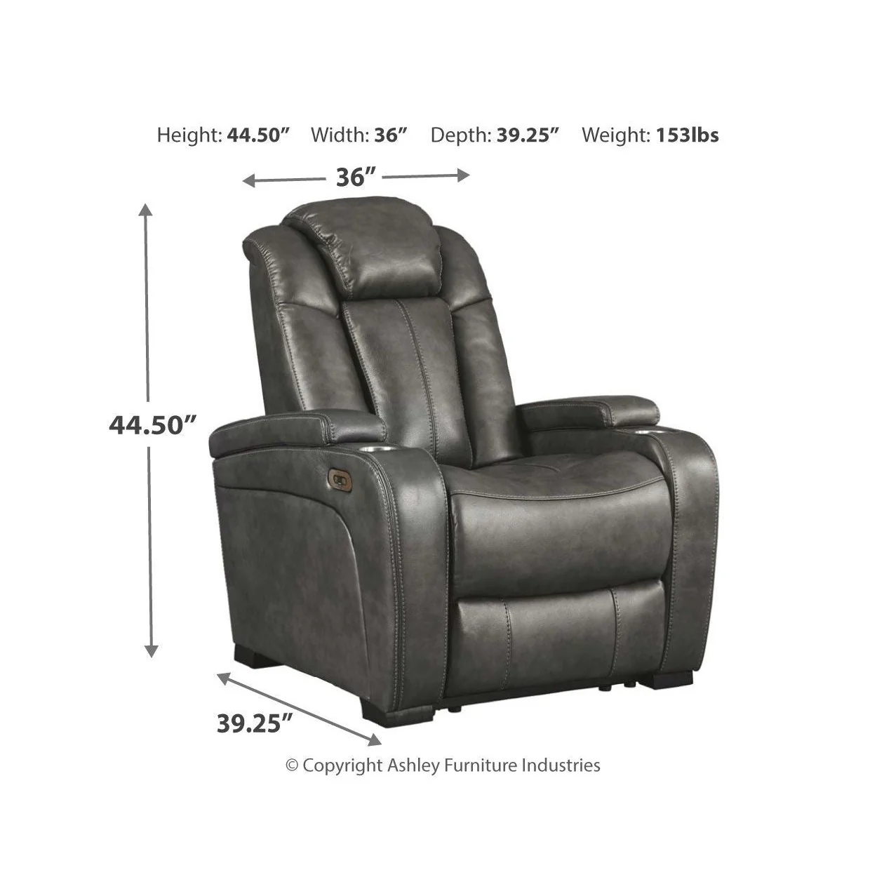 Turbulance - Quarry - Pwr Recliner/adj Headrest - Image 5
