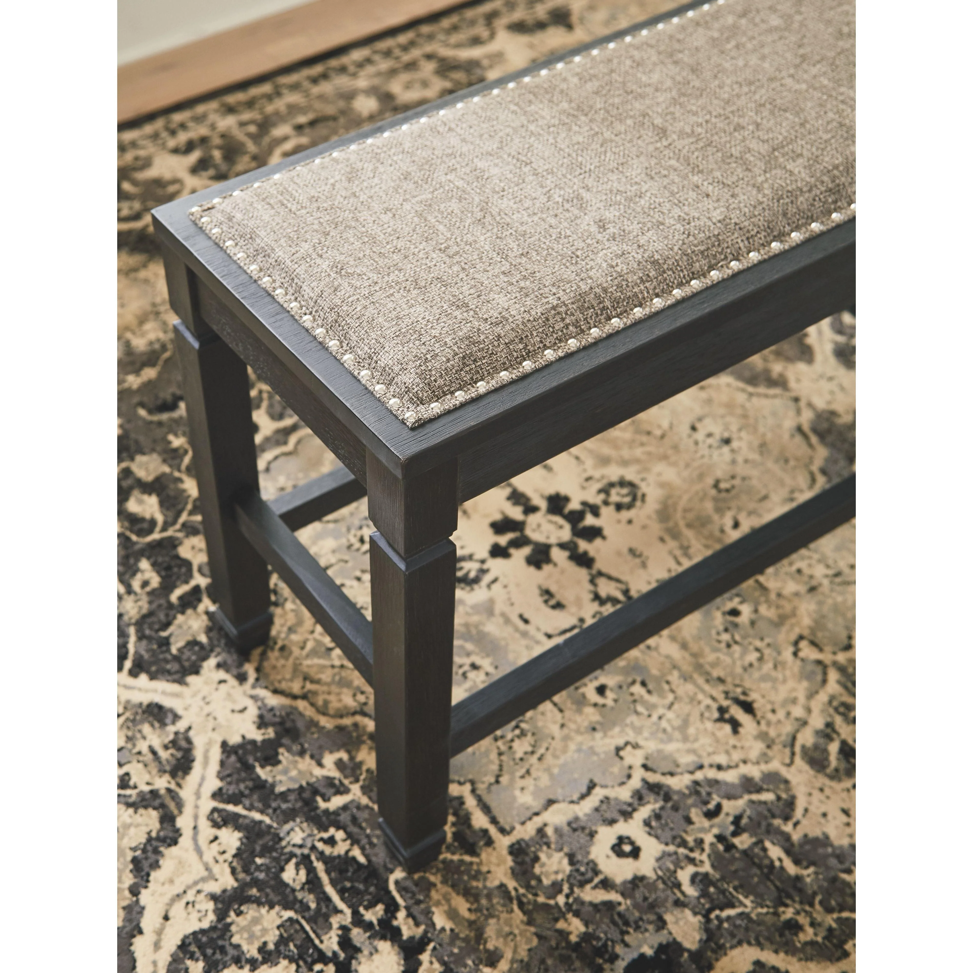 Tyler - Antique Black - Dbl Counter Uph Bench (1/cn) - Image 3
