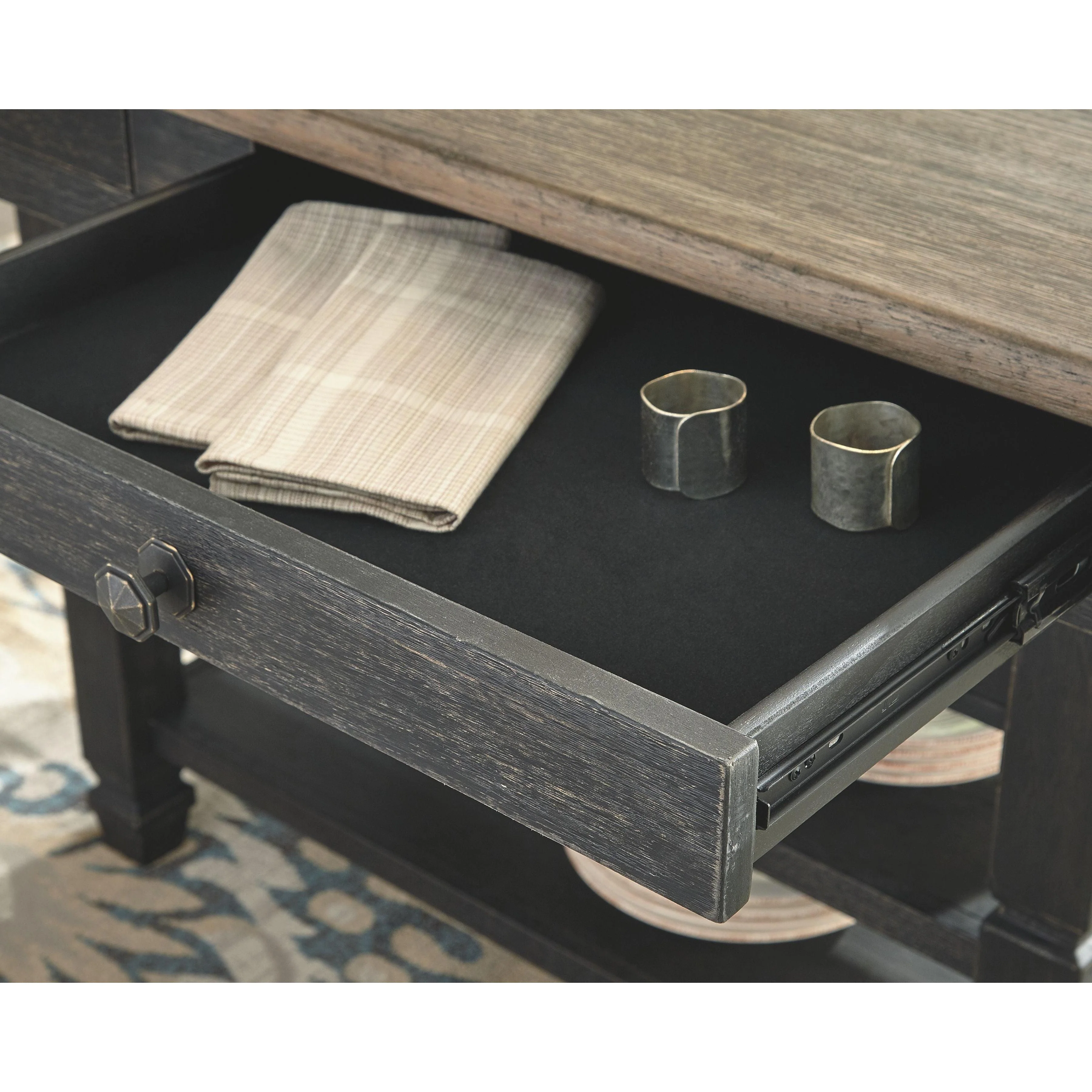 Tyler - Black/gray - Rect Dining Room Counter Table - Image 2