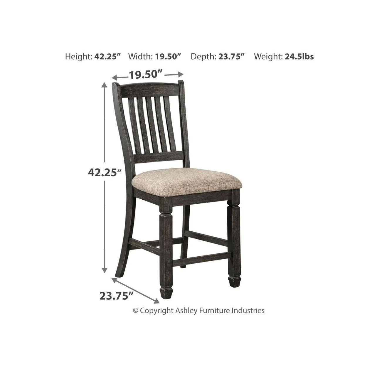 Tyler - Black/grayish Brown - Counter Height Bar Stool (set Of 2) - Image 20