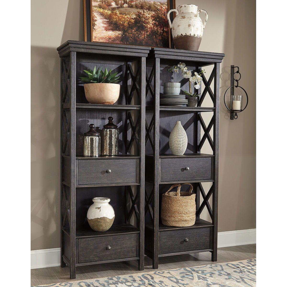 Tyler Creek - Dark Gray - 2 Pc. - Display Cabinets
