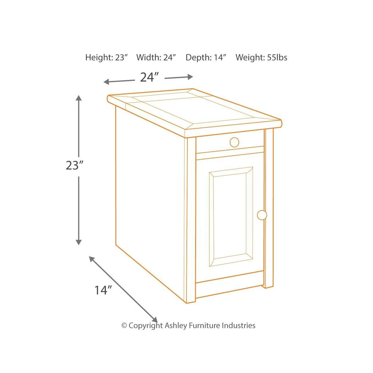 Tyler - Grayish Brown/black - Chair Side End Table - Image 10