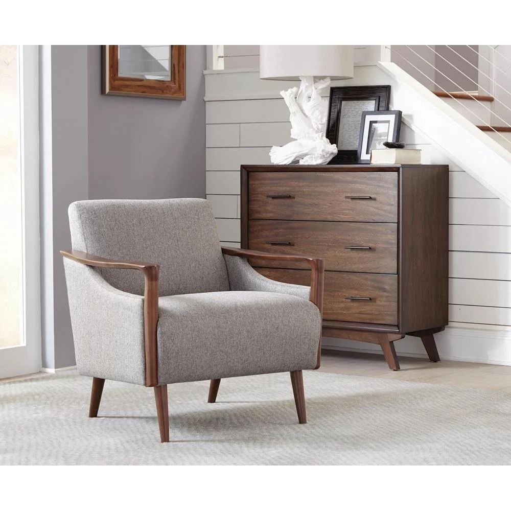 Upholstered Accent Chair - Gray - Image 3