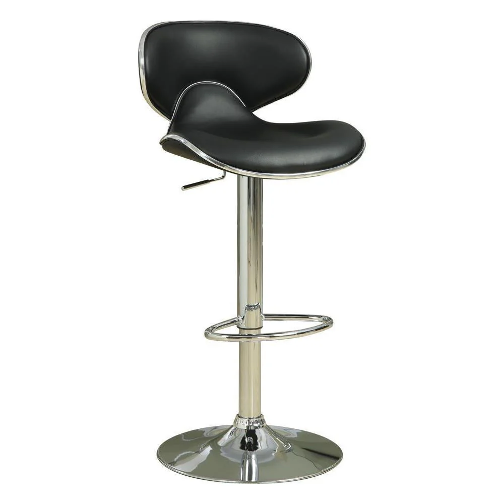 Upholstered Adjustable Height Bar Stools - Black (set Of 2) - Image 7