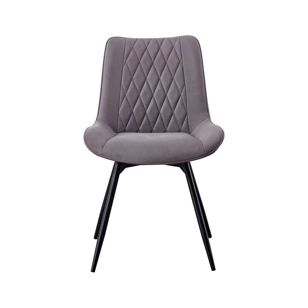 Upholstered Tufted Swivel Dining Chair - Gray - Image 3