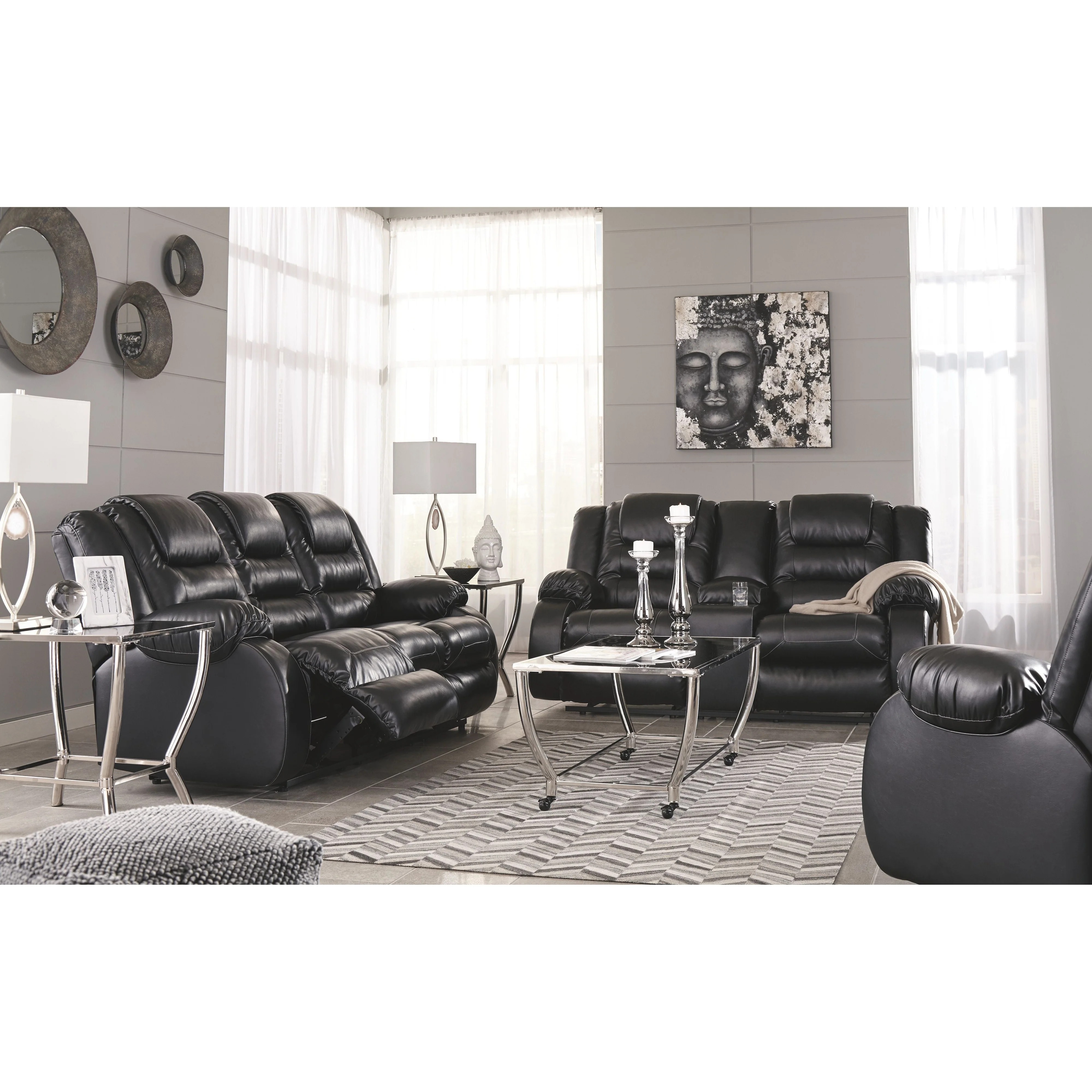 Vacherie - Black - Rocker Recliner - Image 3