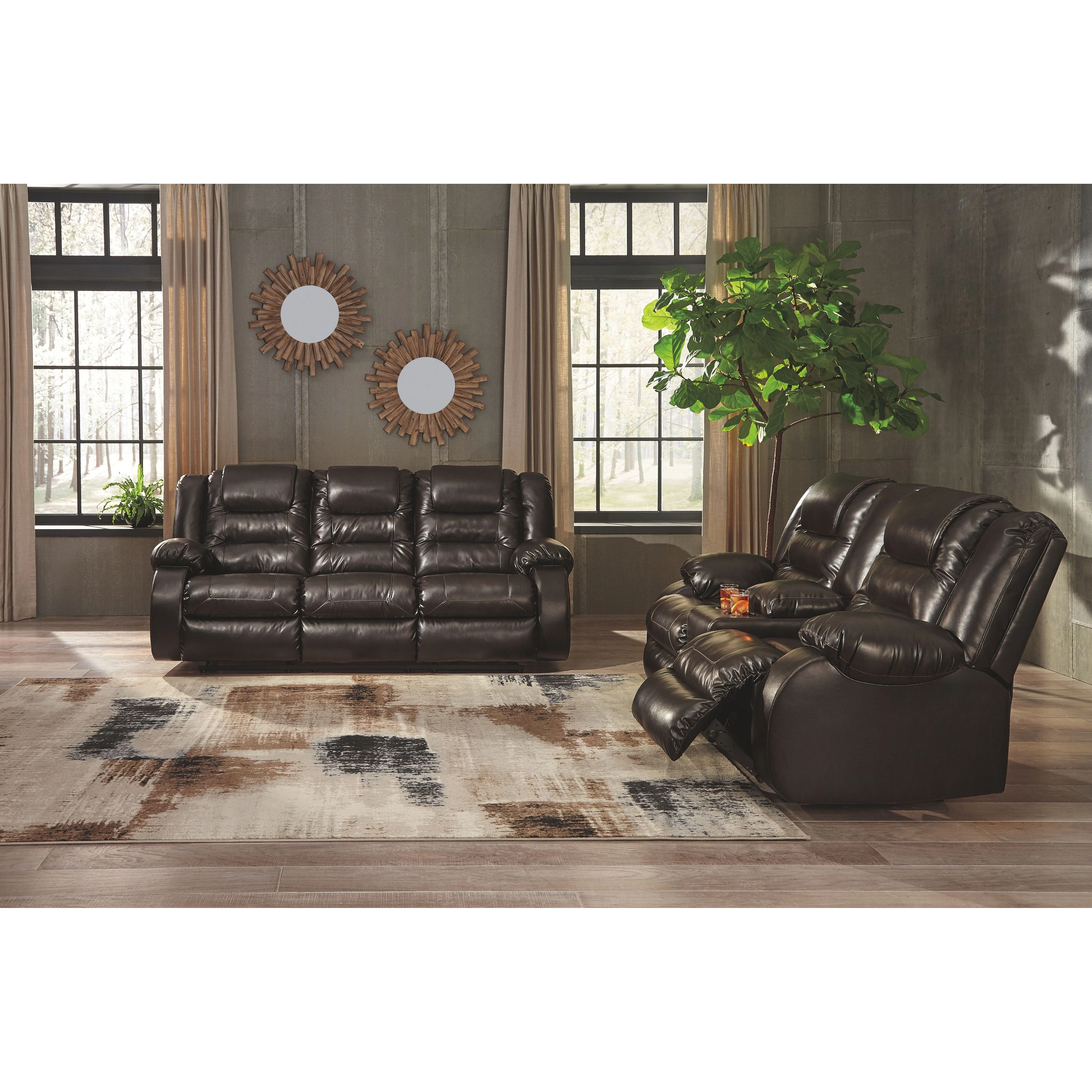 Vacherie - Chocolate - Dbl Rec Loveseat W/console - Image 23