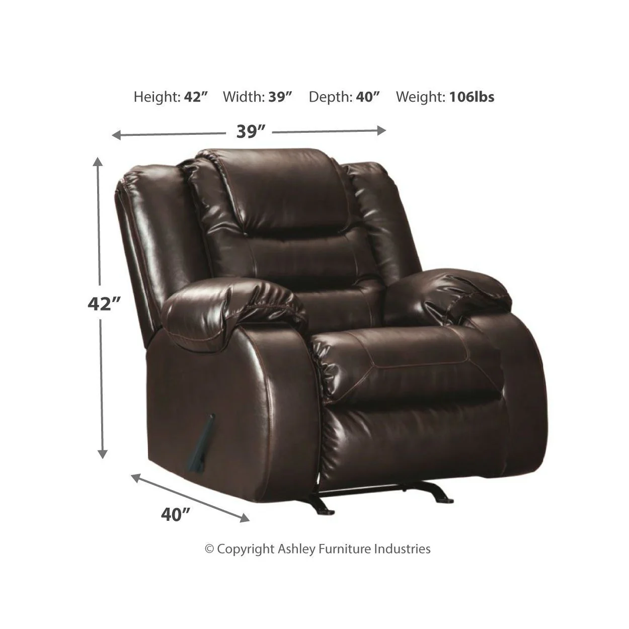 Vacherie - Chocolate - Rocker Recliner - Image 4