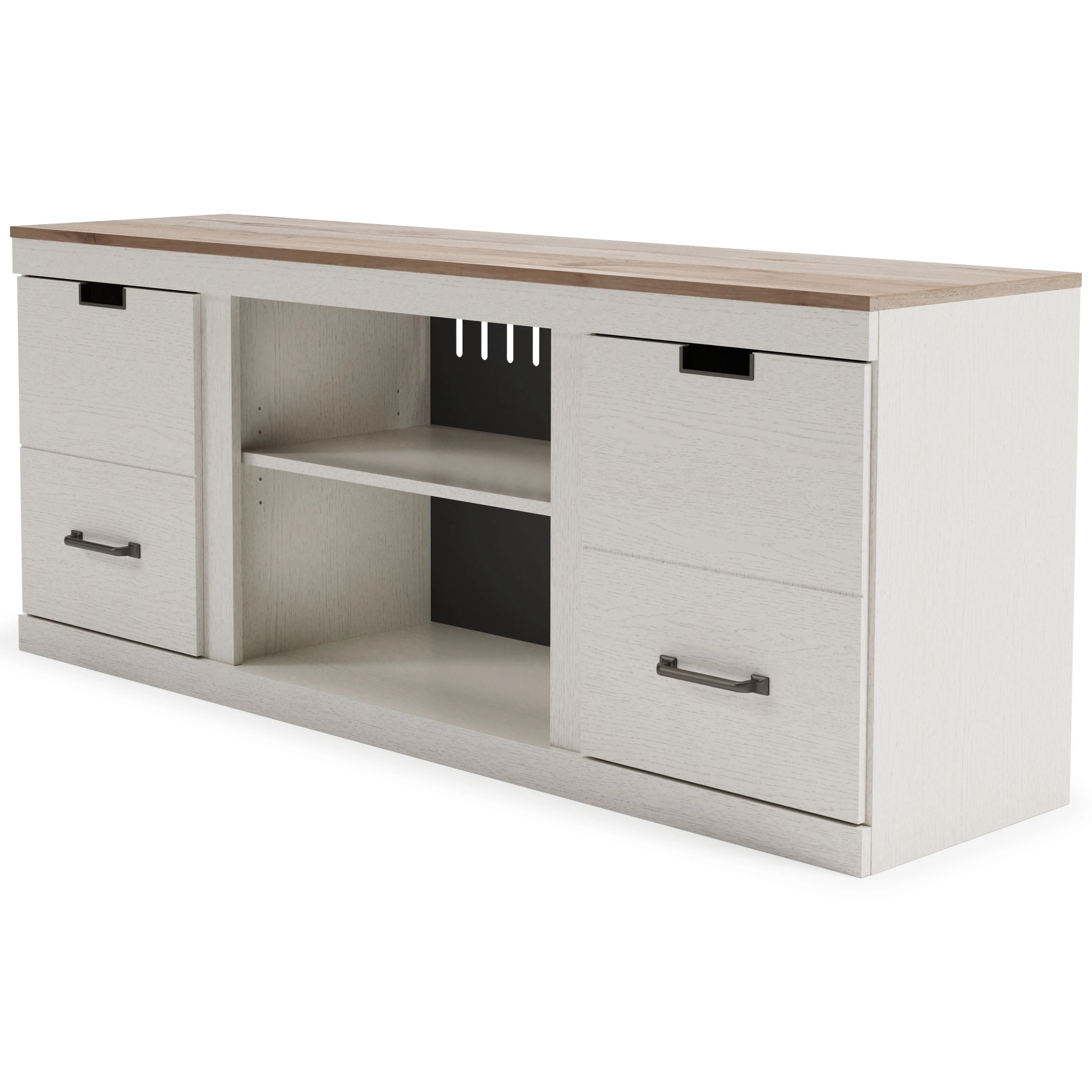 Vaibryn - White / Brown - Lg Tv Stand W/fireplace Option - Image 5