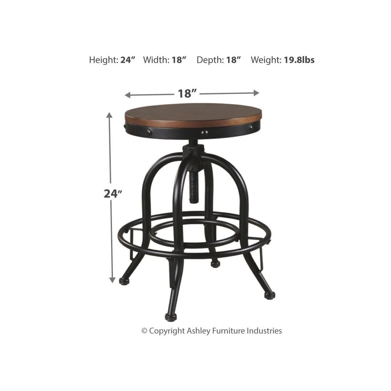 Valebeck - Brown/black - Counter Height Bar Stool (set Of 2) - Image 9