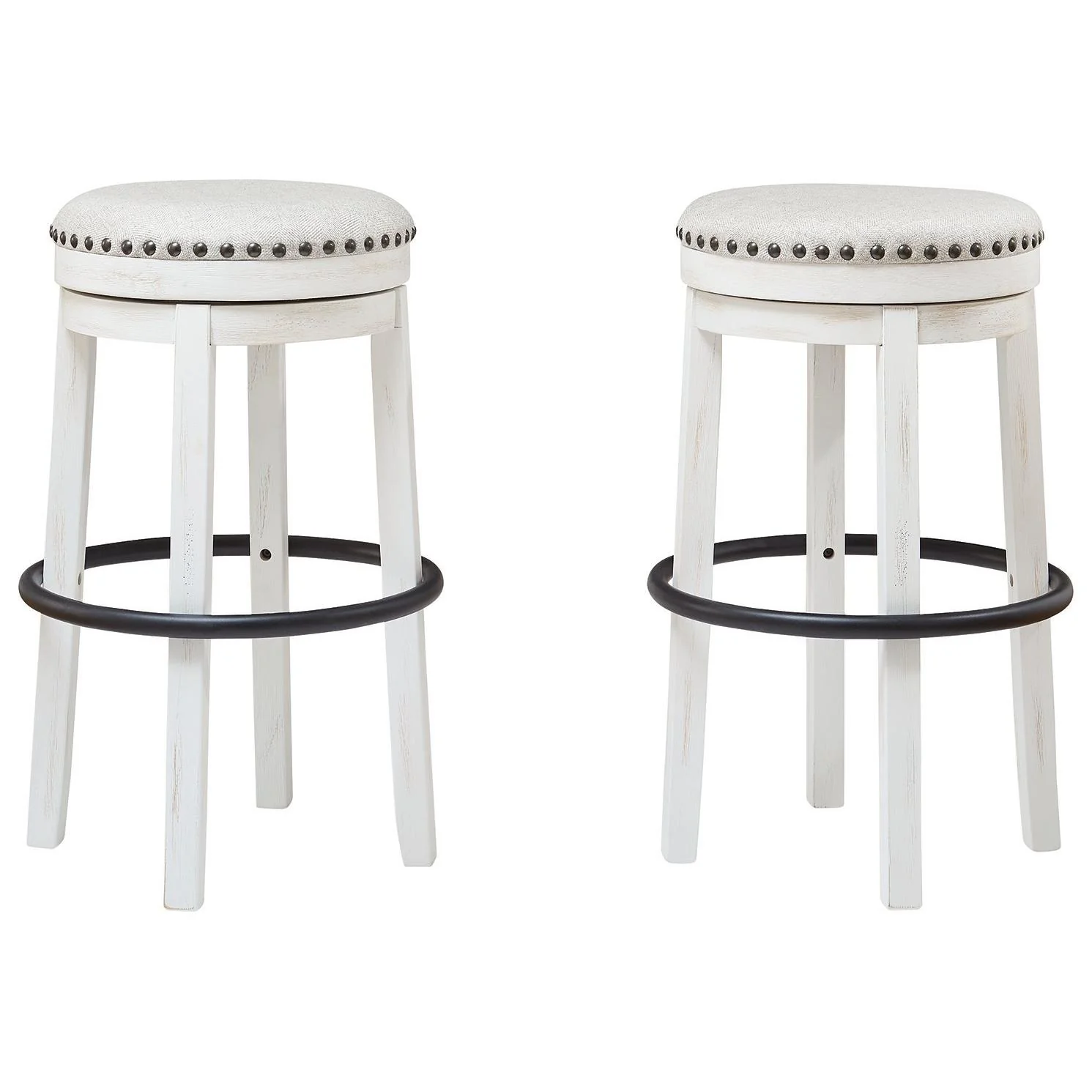 Valebeck - White/black - Tall Uph Swivel Stool (1/cn) - Image 14