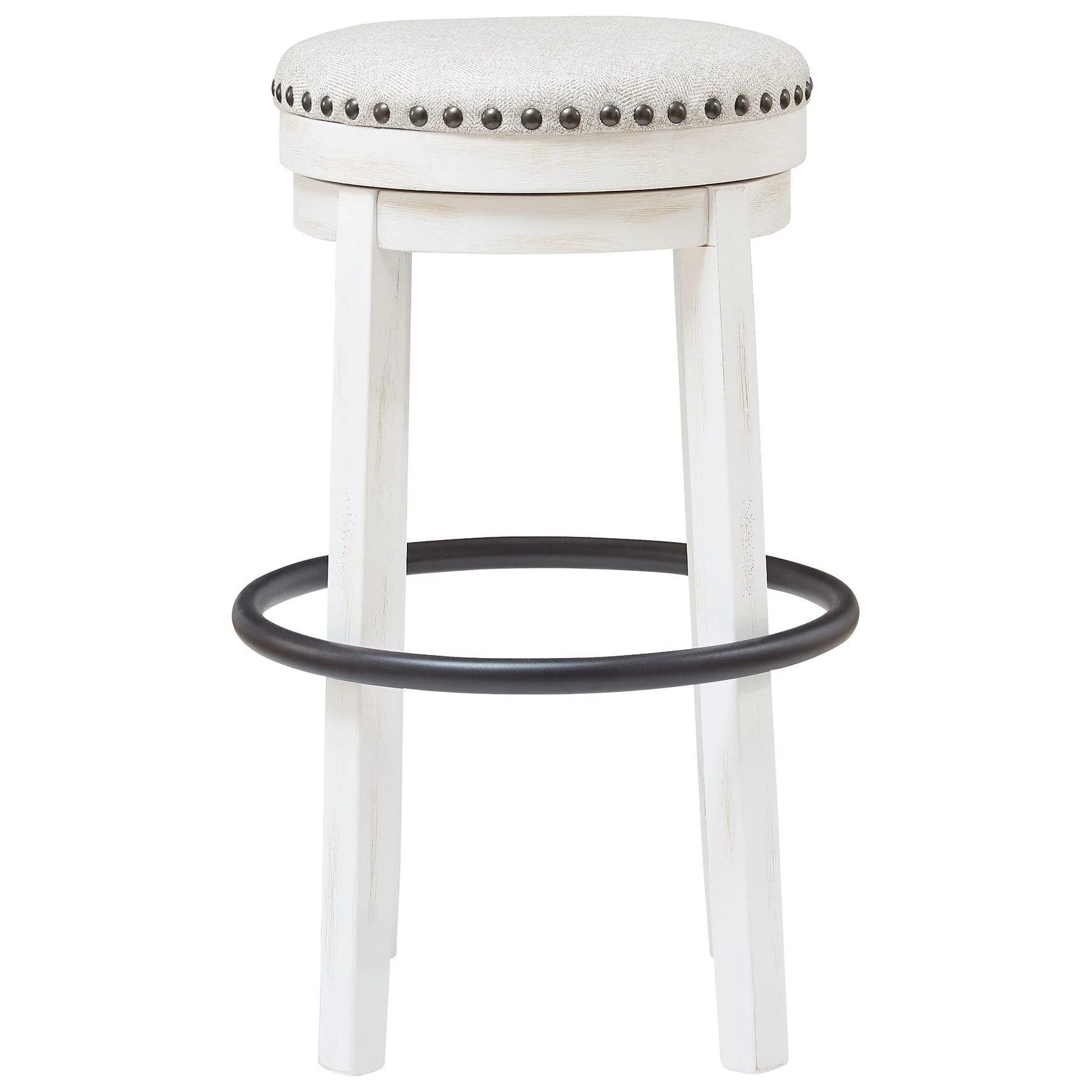 Valebeck - White/black - Tall Uph Swivel Stool (1/cn) - Image 8
