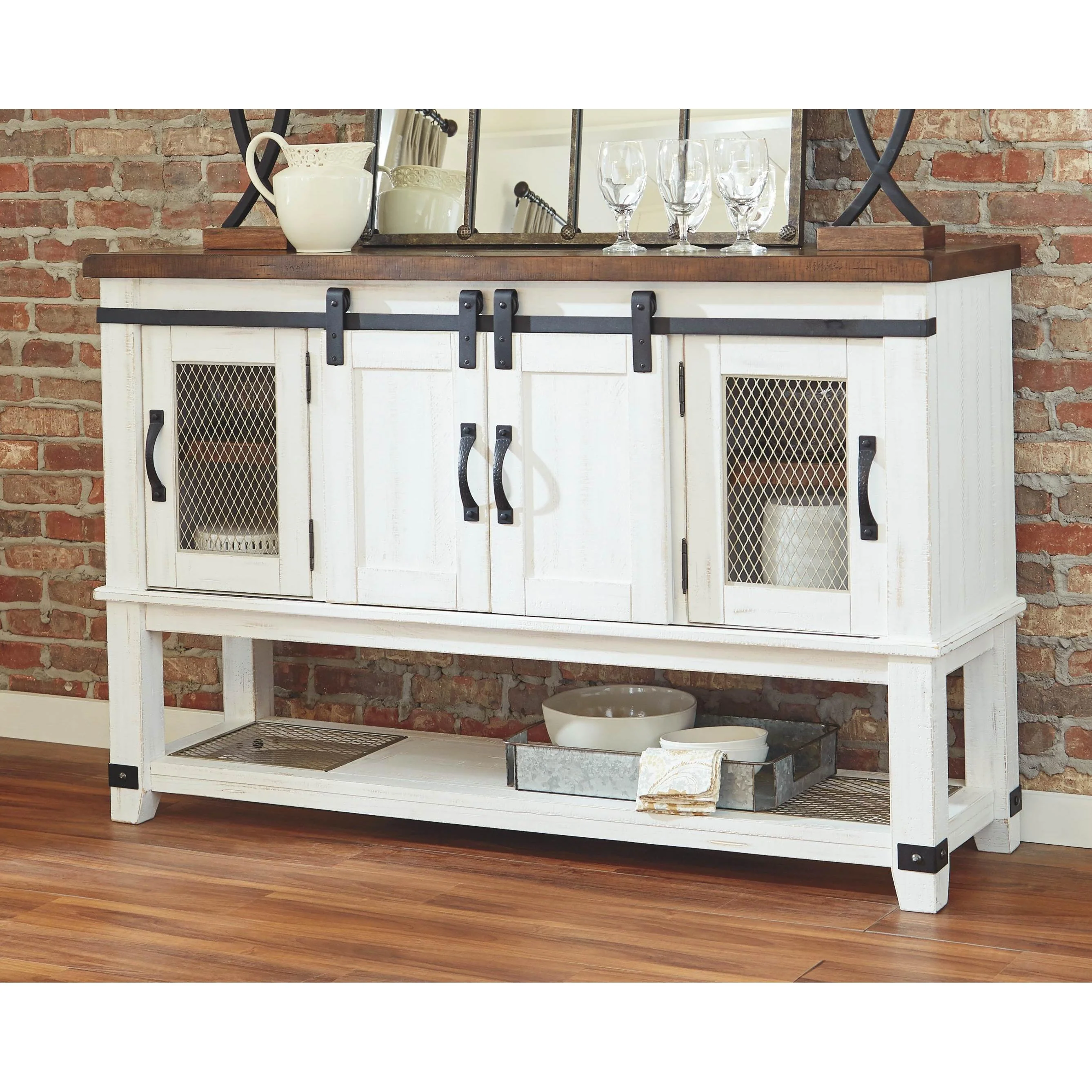 Valebeck - White/brown - Dining Room Server - Image 5