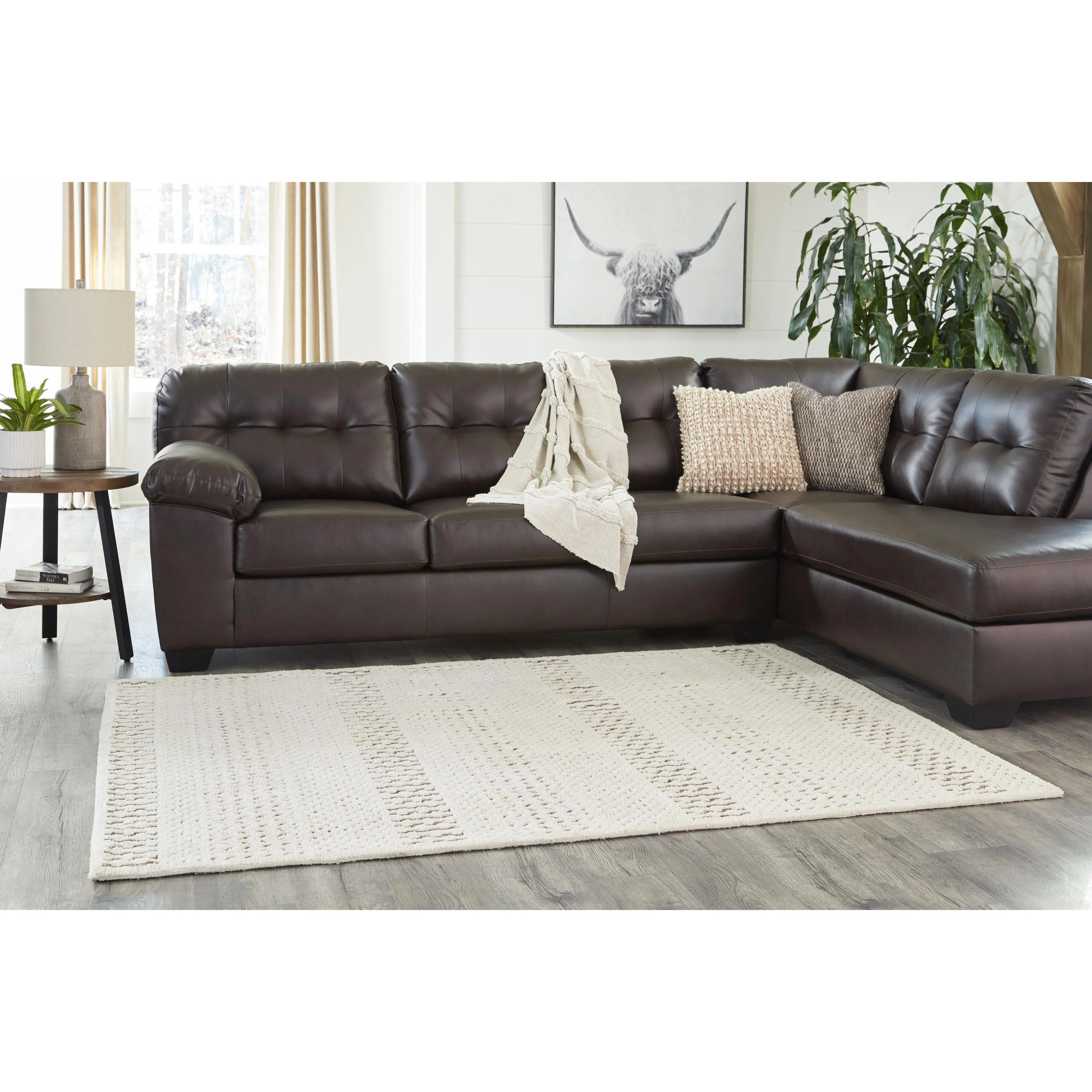 Vallcherr - Ivory/brown - Medium Rug - Image 2