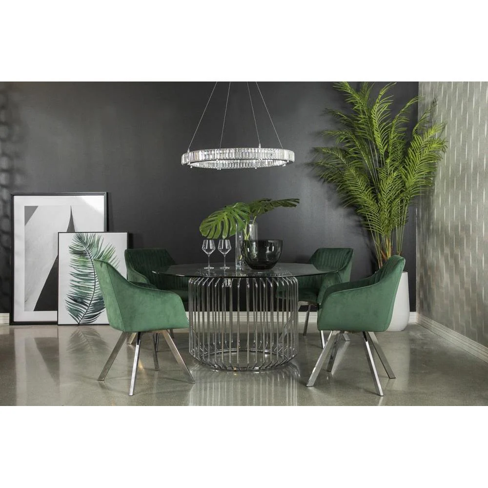 Veena - Green - Swivel Dining Chair - Image 2