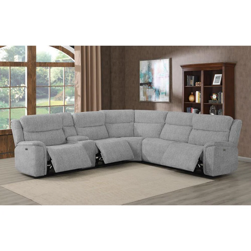 Wagner - 6 Pc Power 2 Sectional - Grey