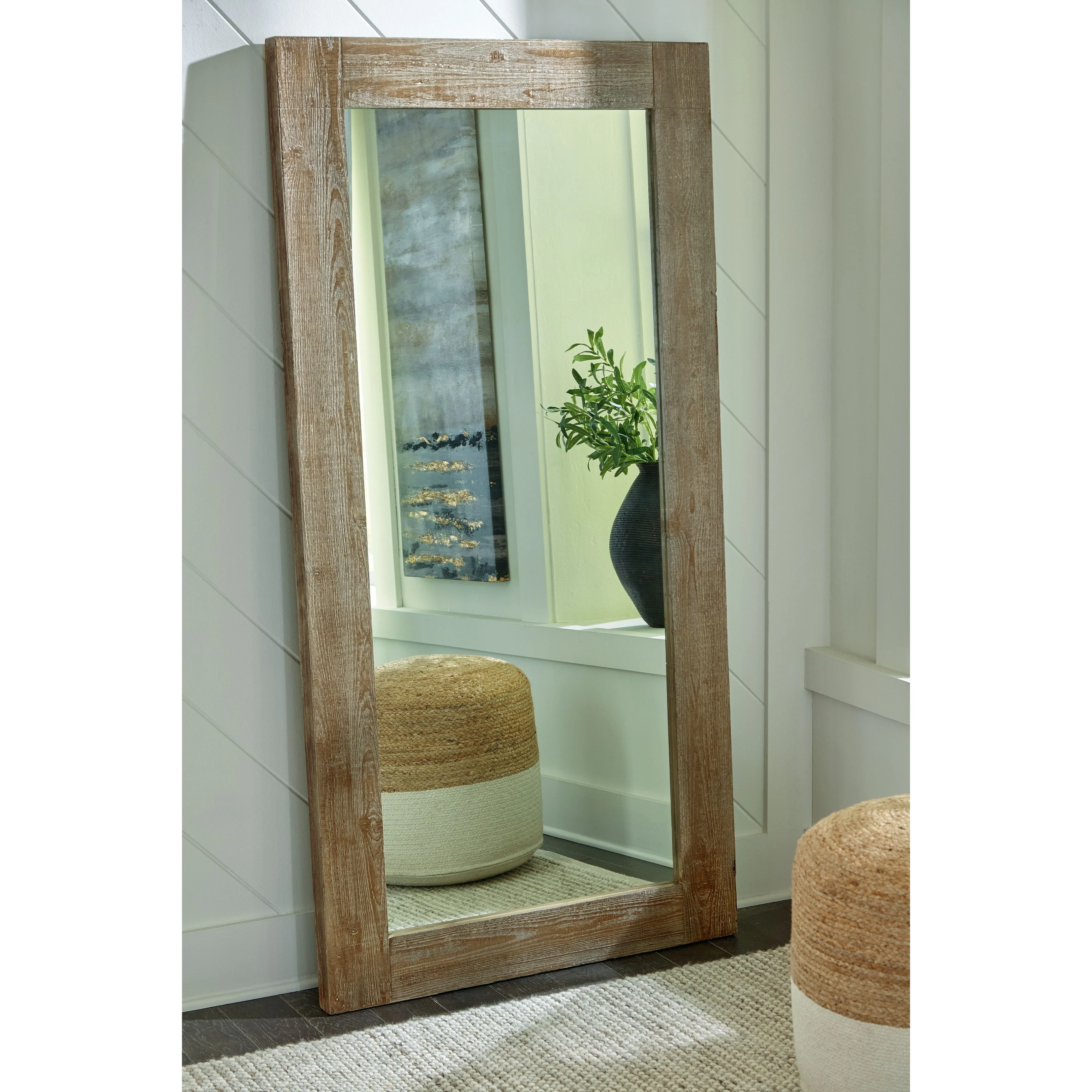 Waltleigh - Distressed Brown - Floor Mirror - Image 2