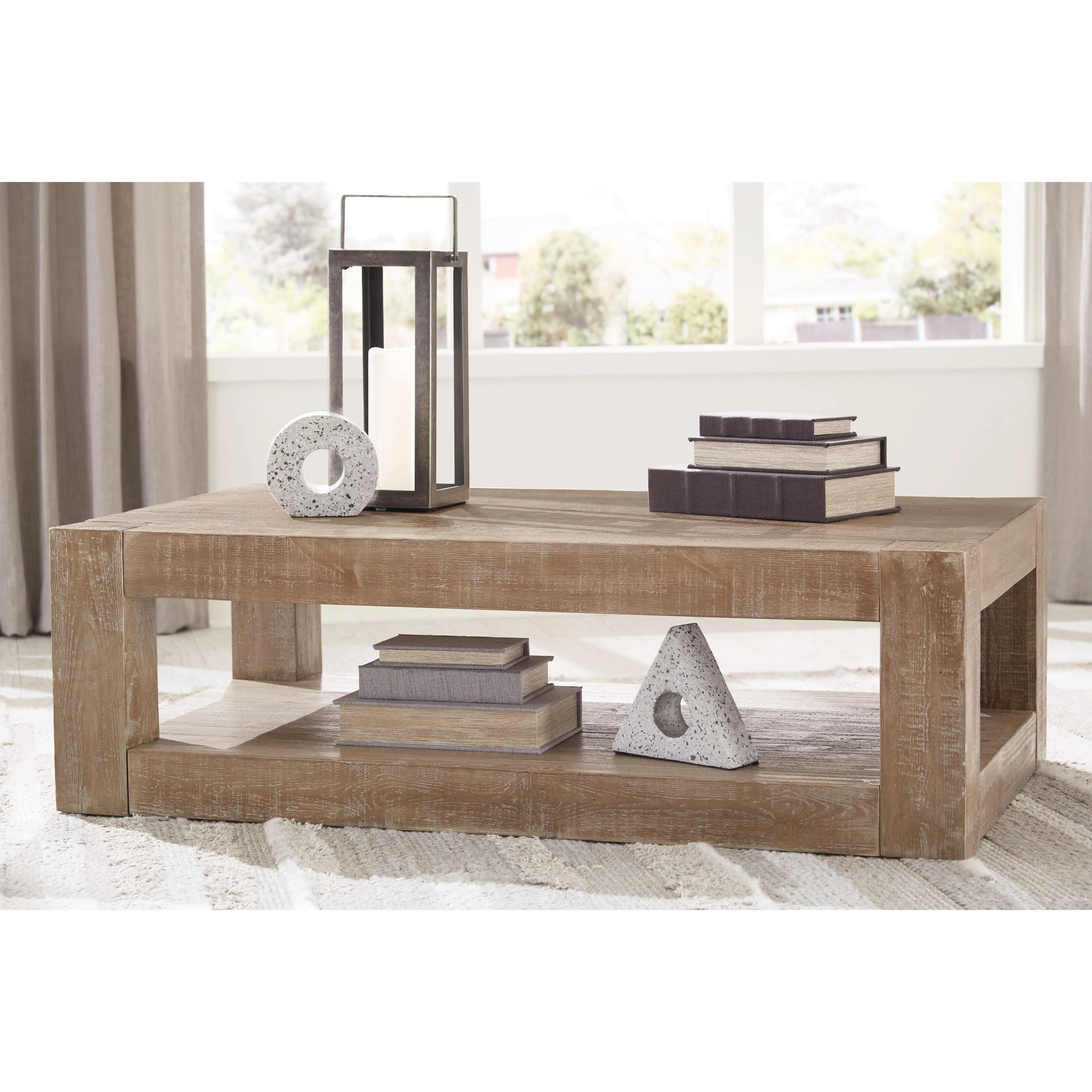 Waltleigh - Distressed Brown - Rectangular Cocktail Table - Image 2