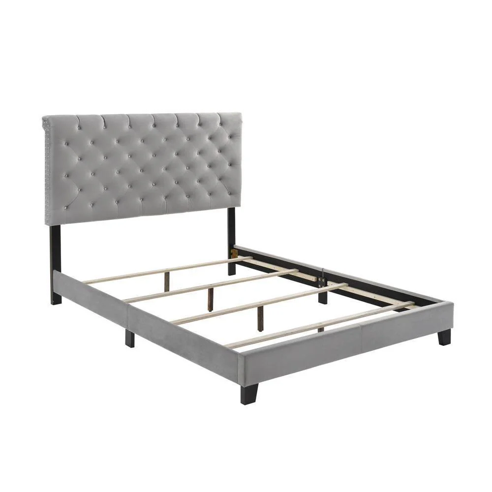 Warner Collection - Queen Bed - Light Grey - Image 3