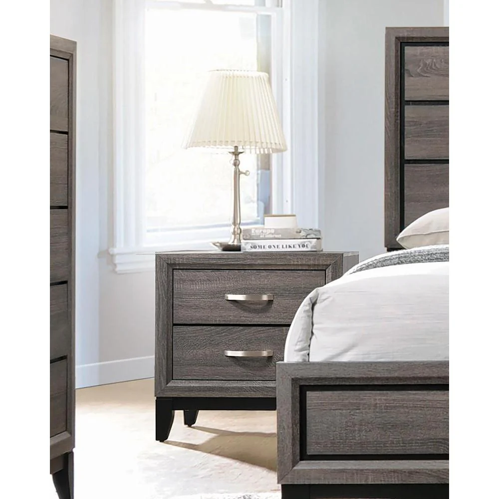 Watson 2-drawer Nightstand - Grey - Image 2