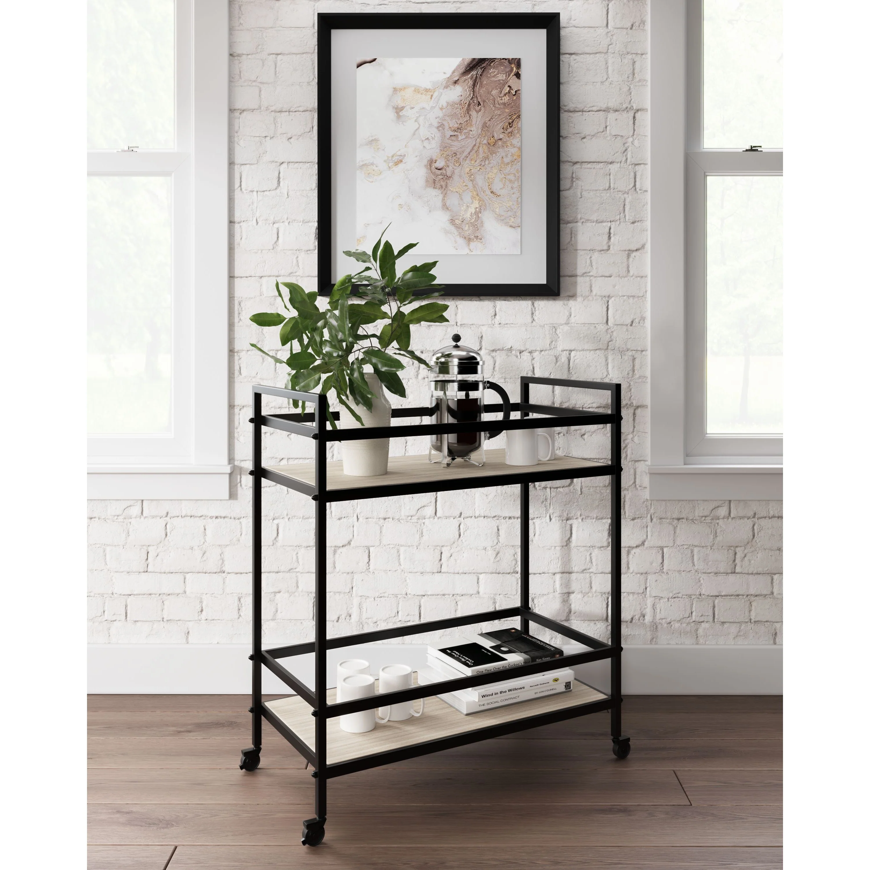 Waylowe - Black/tan - Bar Cart - Image 26