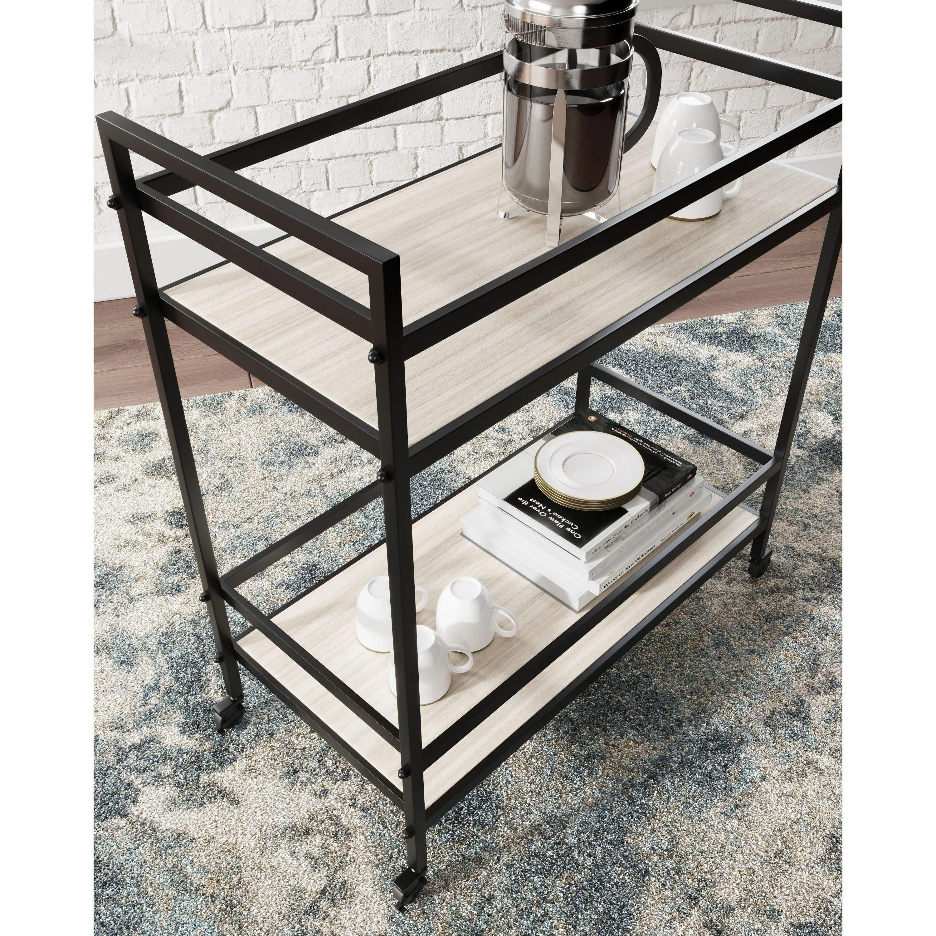 Waylowe - Black/tan - Bar Cart - Image 27