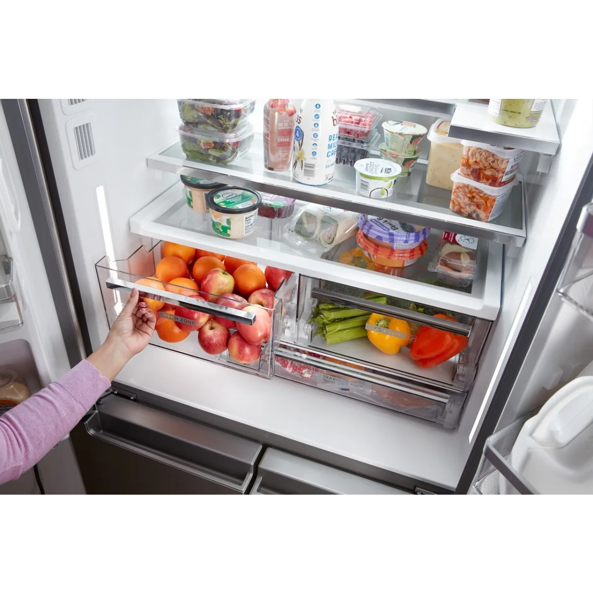 Whirlpool 36" 19.1 CuFt Counter Depth 4 Door Refrigerator w/Ice Maker in Door - Image 8