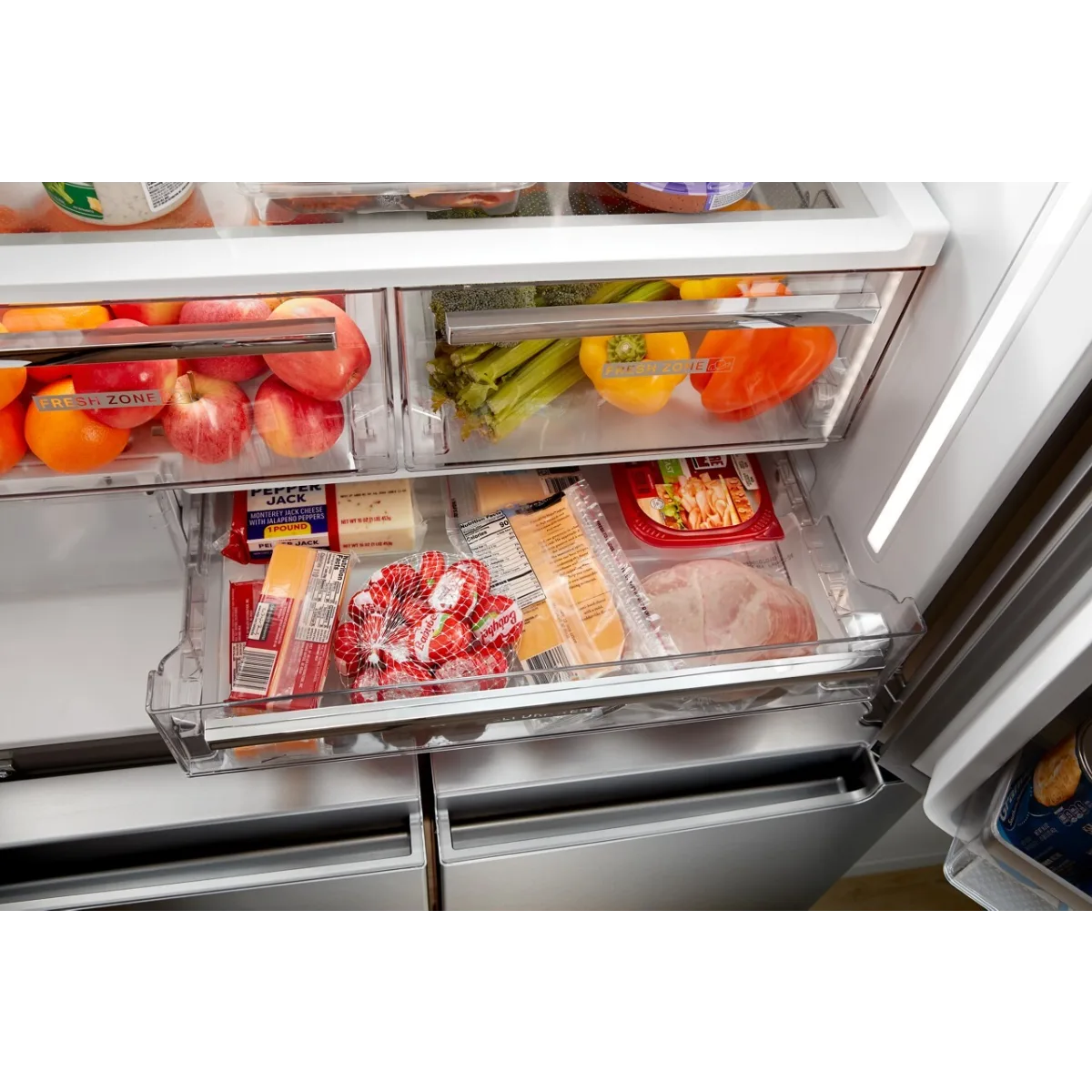 Whirlpool 36" 19.1 CuFt Counter Depth 4 Door Refrigerator w/Ice Maker in Door - Image 9