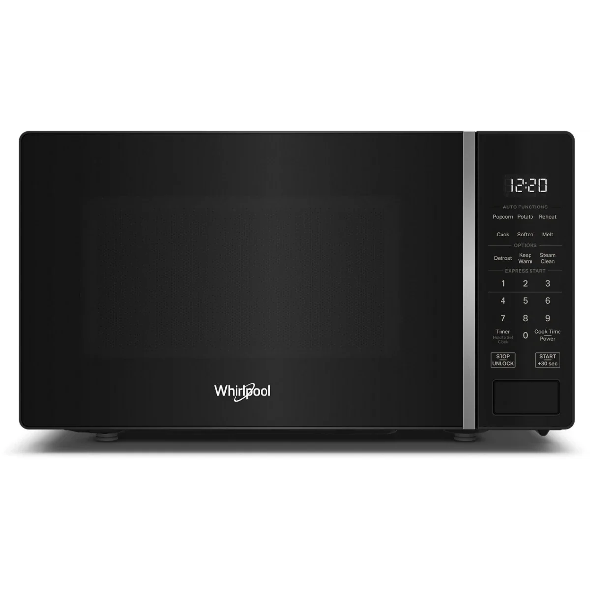 Whirlpool 0.7 CuFt 700 Watt Black Countertop Microwave w/Steam Clean