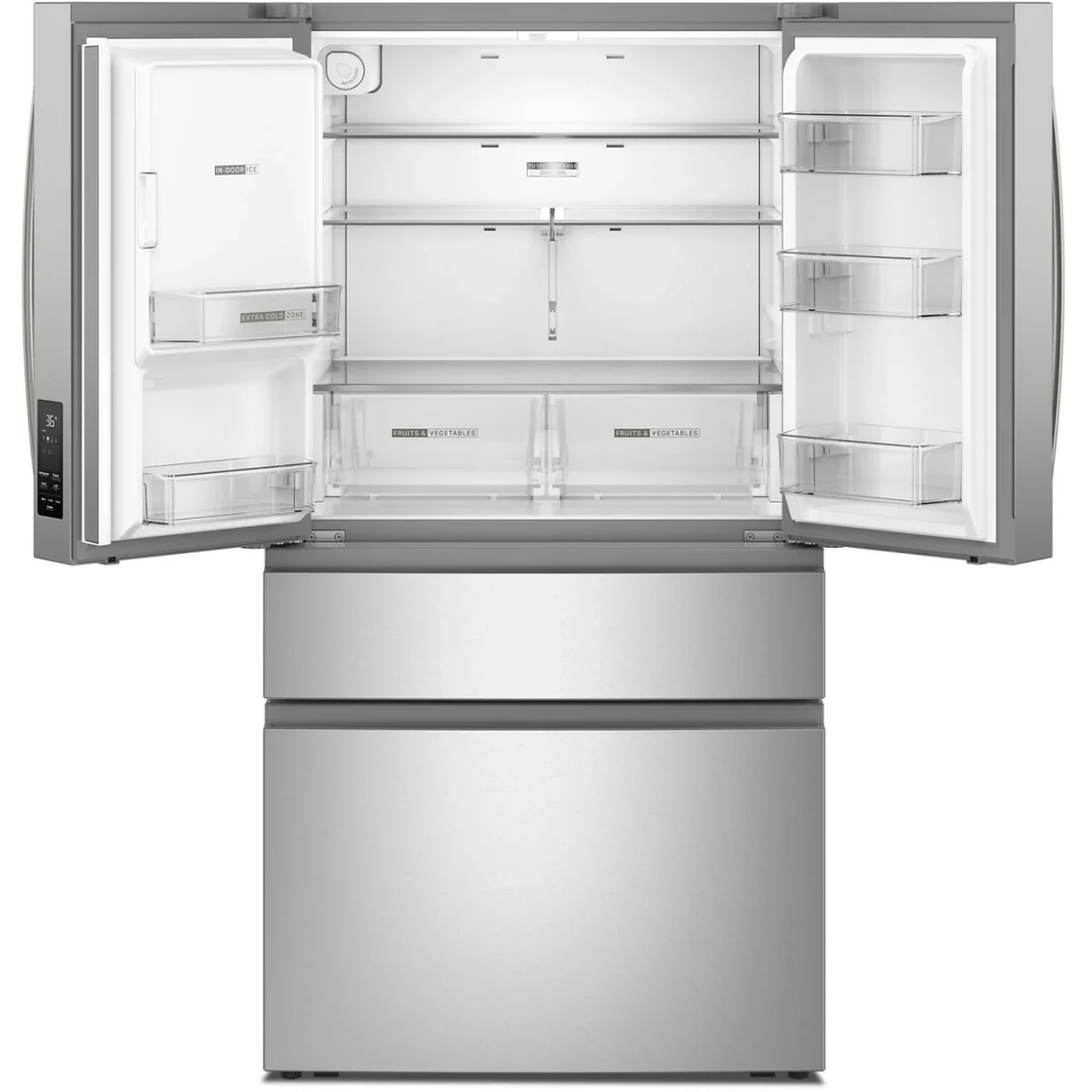 Whirlpool 29 CuFt Family-Sized Capacity French Door Refrigerator w/Flexible Temperature Drawer in Fingerprint-Resistant Stainless Finish - Image 2